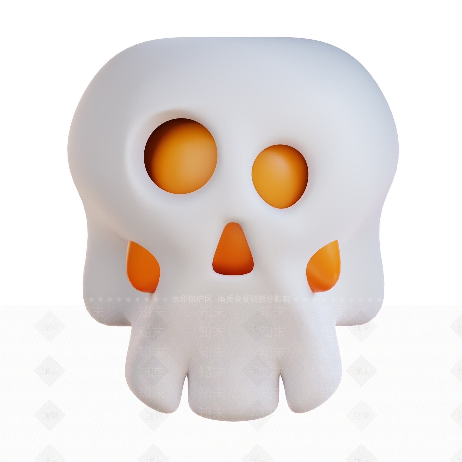 卡通3D雕塑摆件3D模型渲染效果图