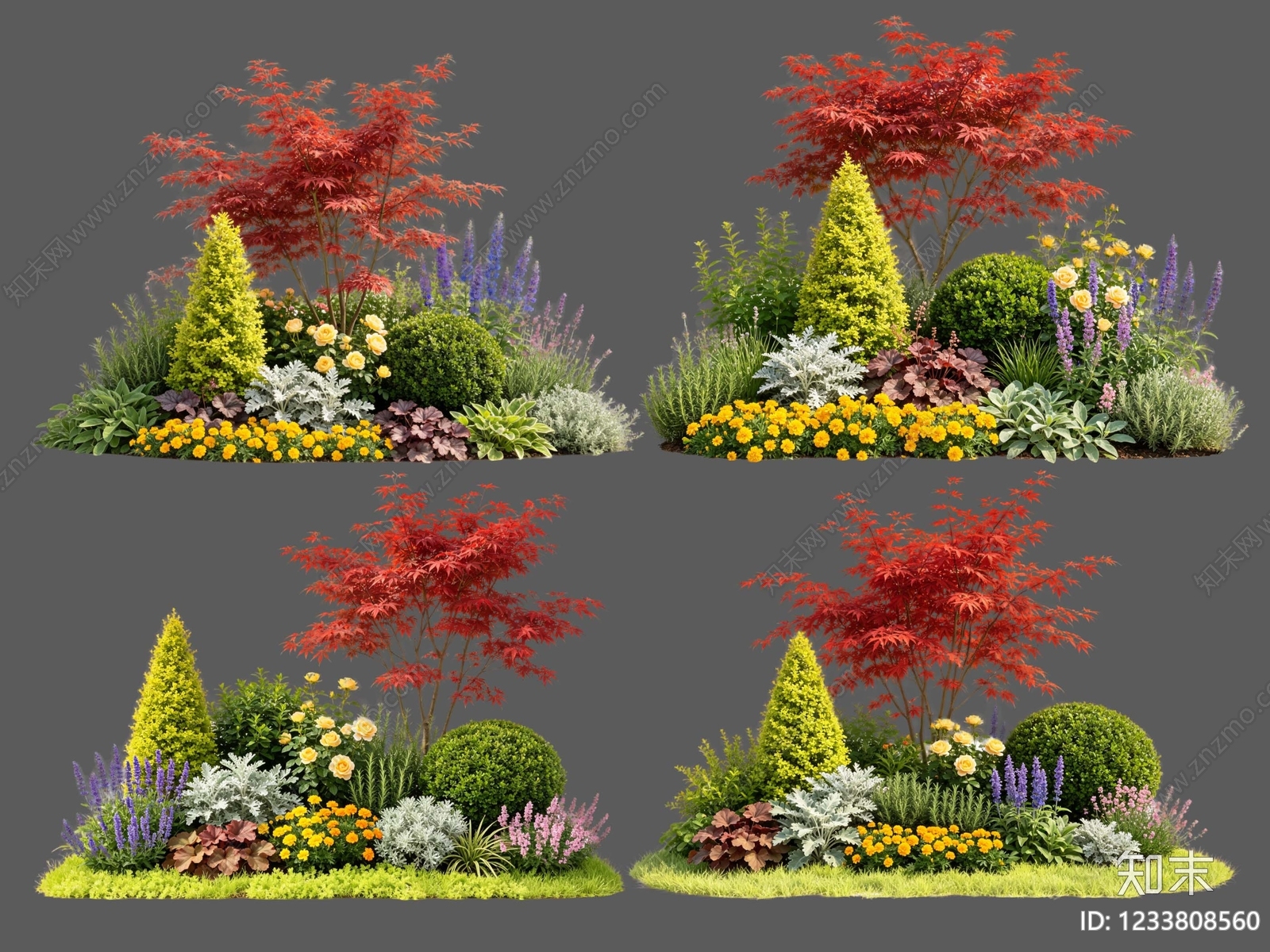 现代主义花境SU模型下载【ID:1233808560】