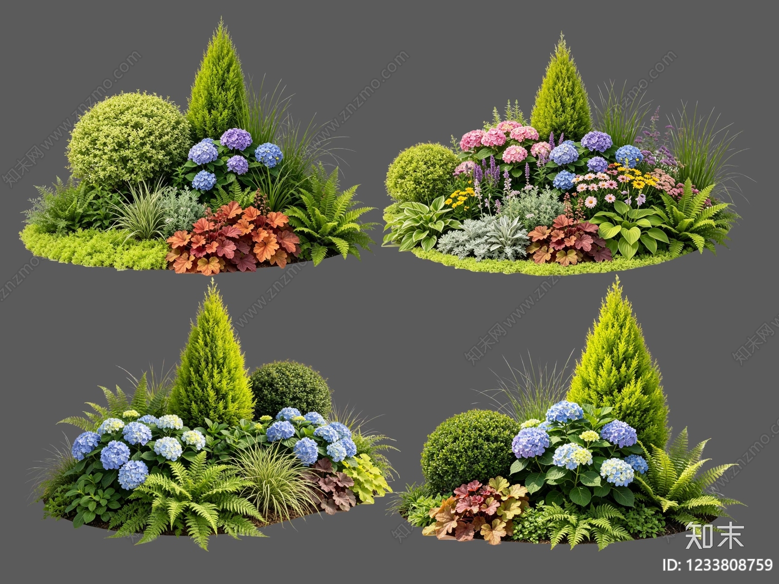 现代主义花境SU模型下载【ID:1233808759】