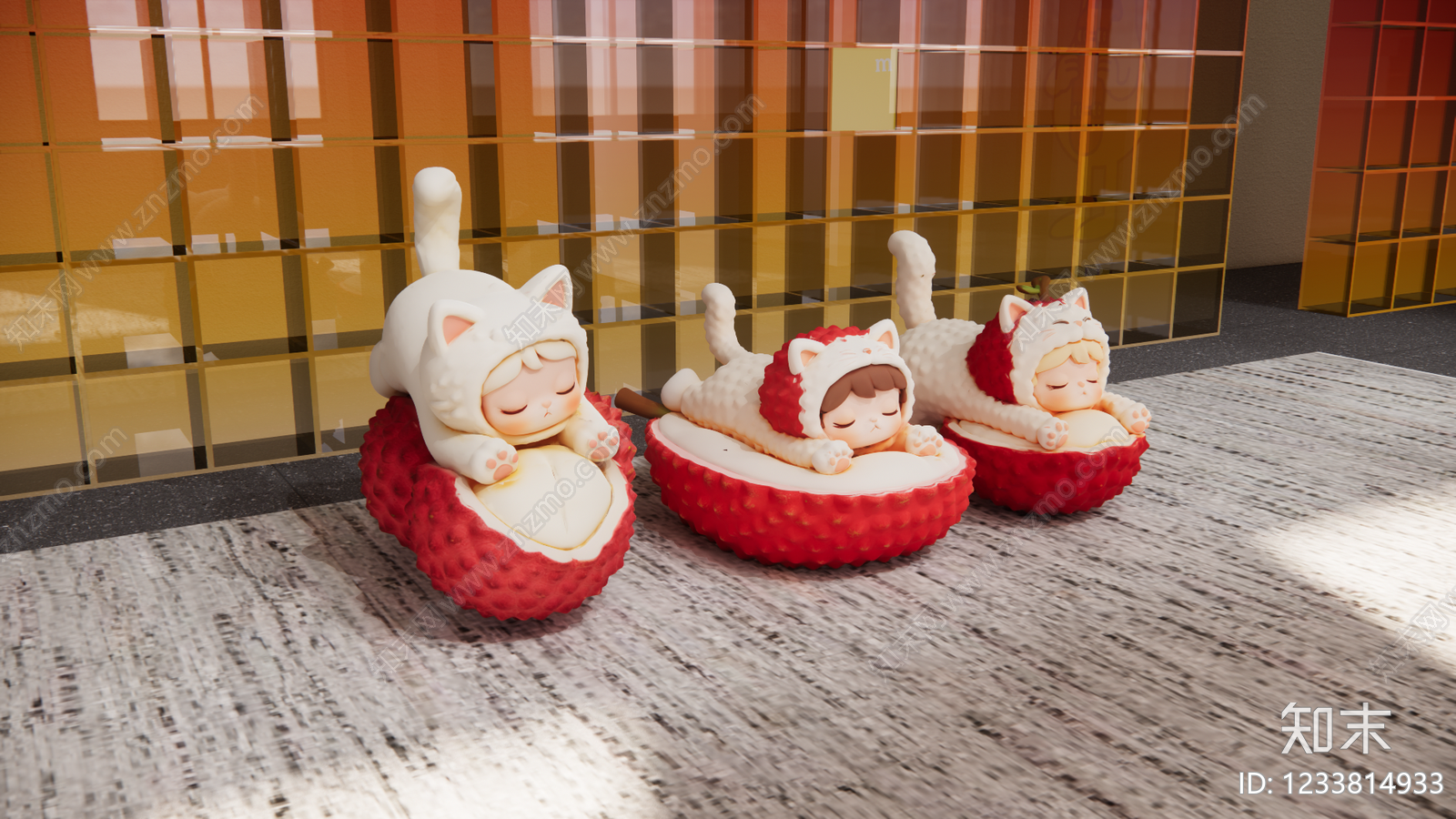 现代雕塑摆件SU模型下载【ID:1233814933】