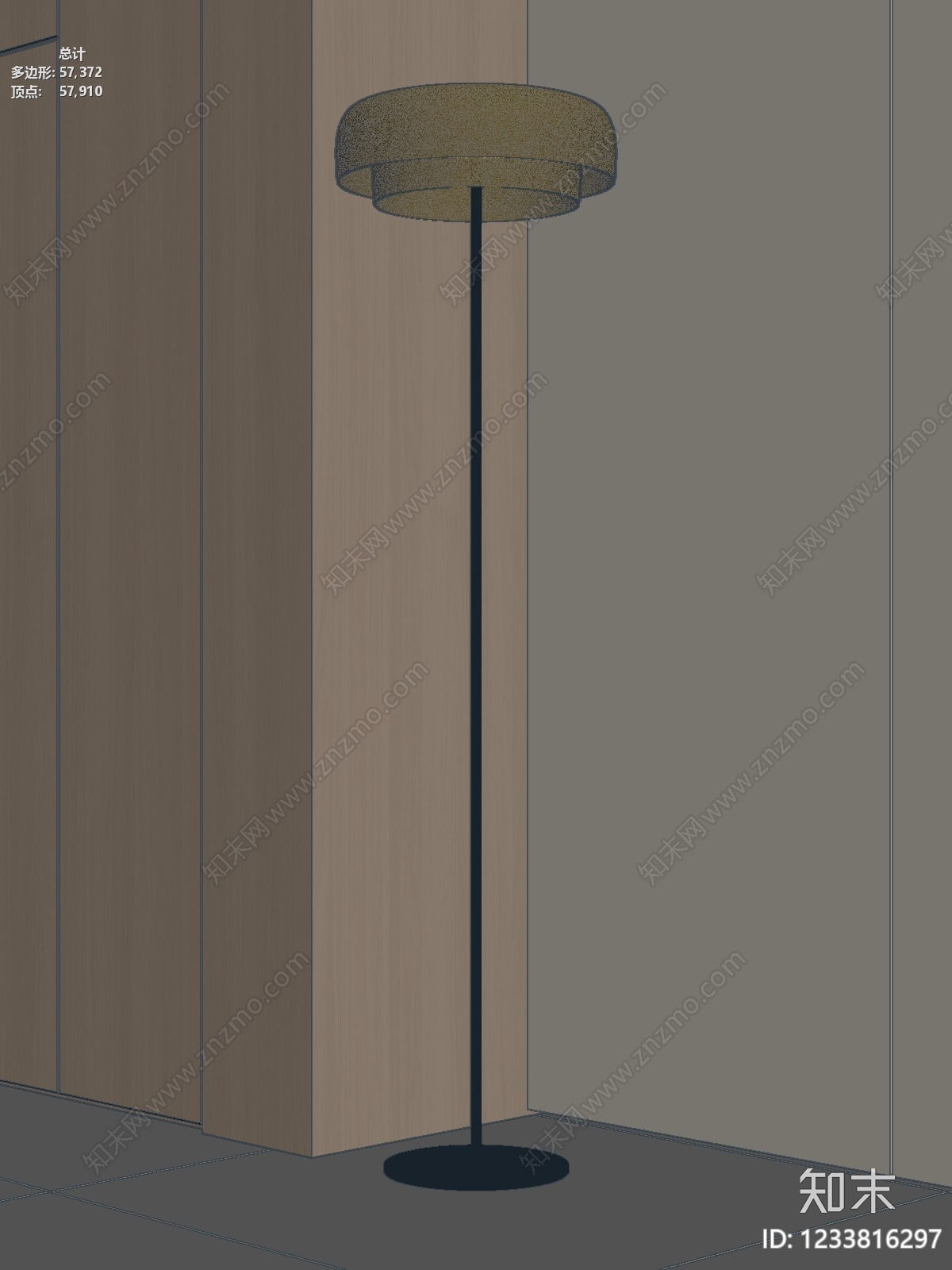 意式极简落地灯3D模型下载【ID:1233816297】