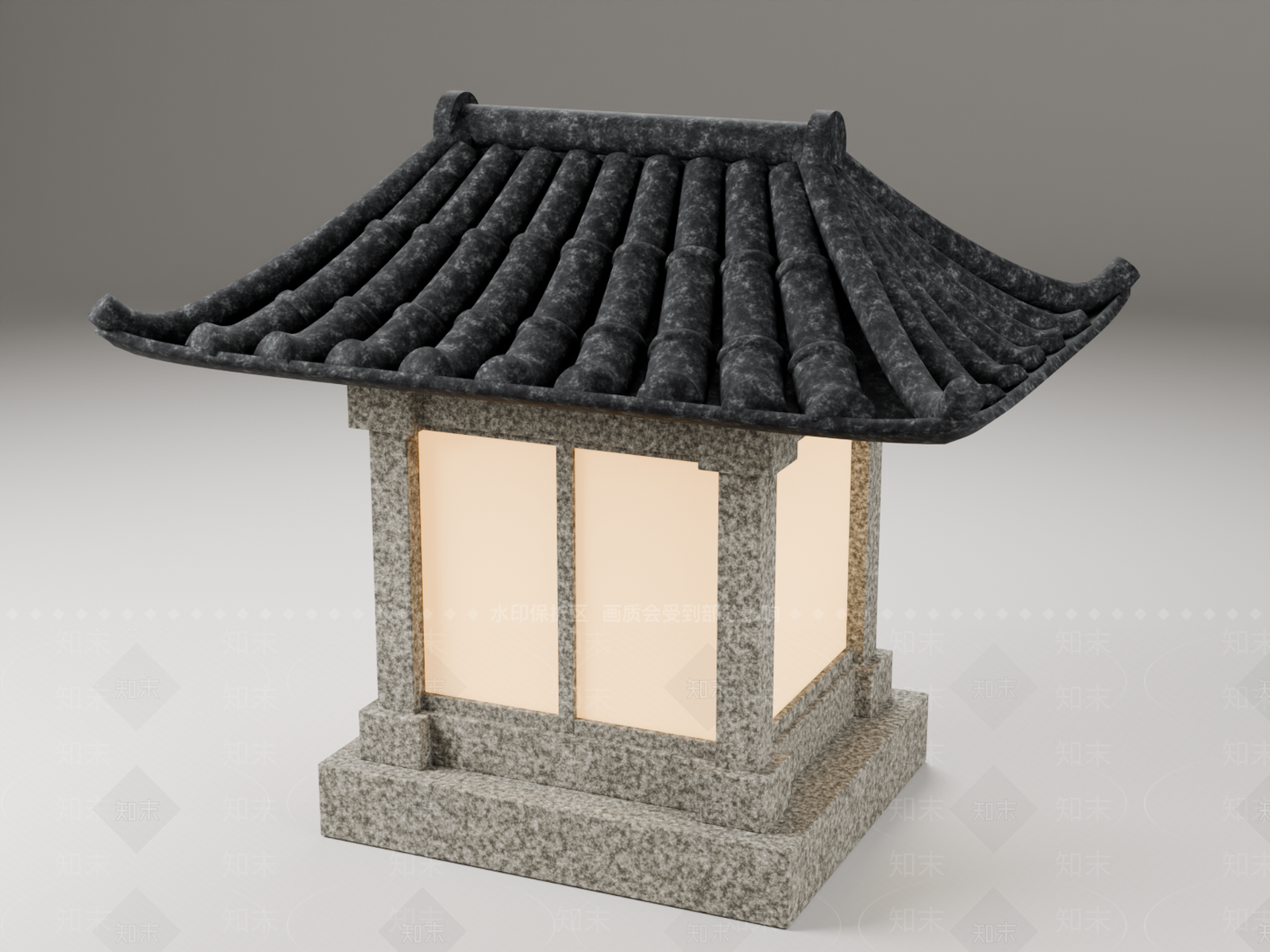 日式景观灯SU模型下载【ID:1233816586】