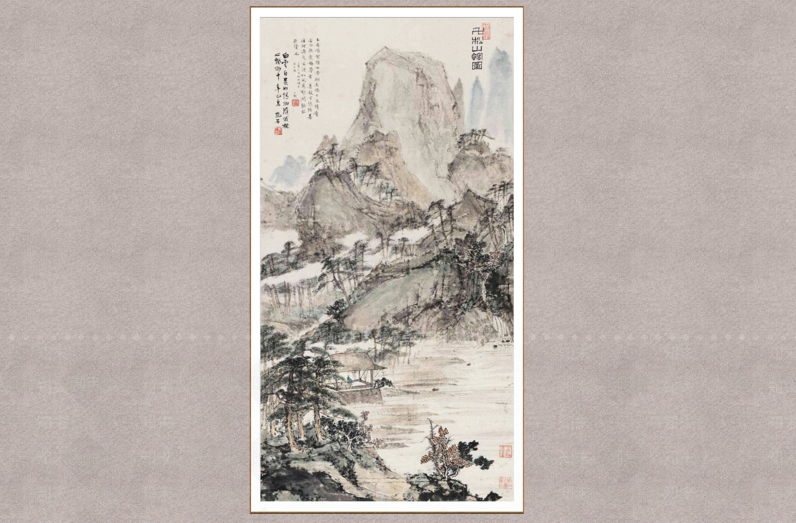 中式山水画SU模型下载【ID:1233816713】