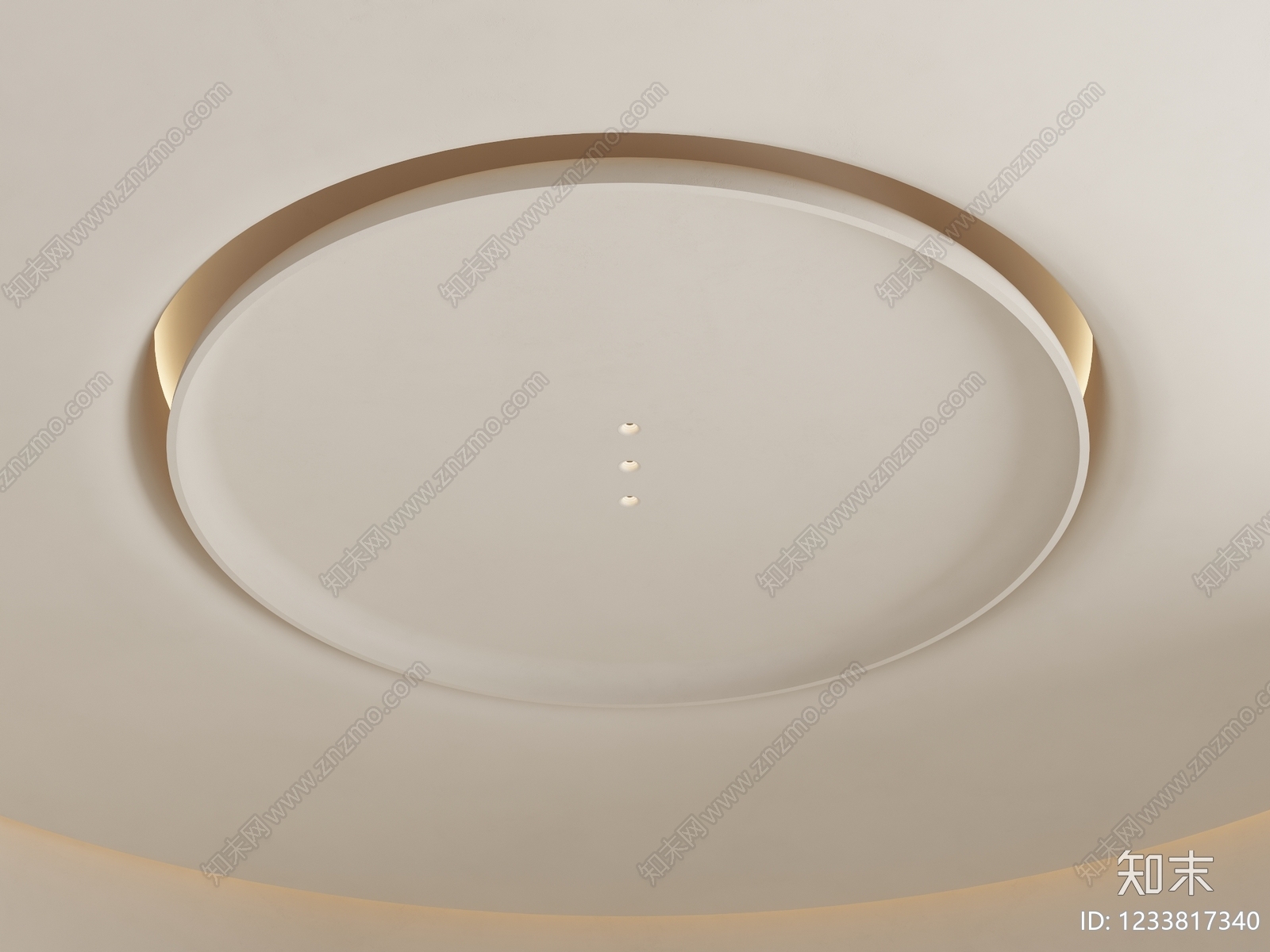 奶油风筒灯射灯组合3D模型渲染效果图