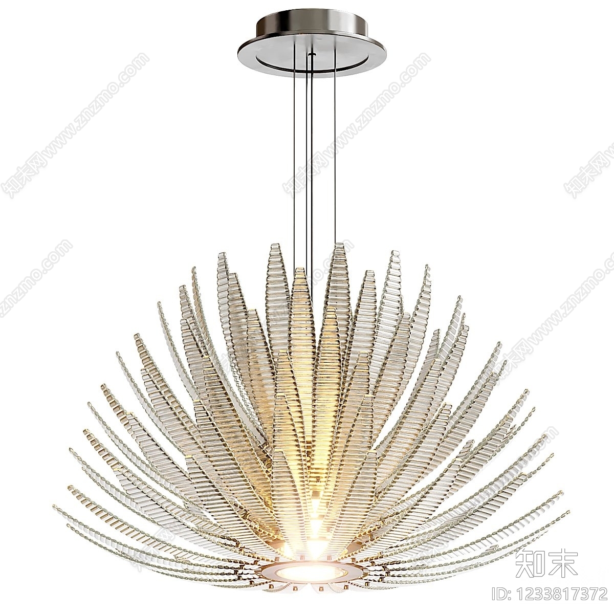 轻奢艺术吊灯3D模型下载【ID:1233817372】