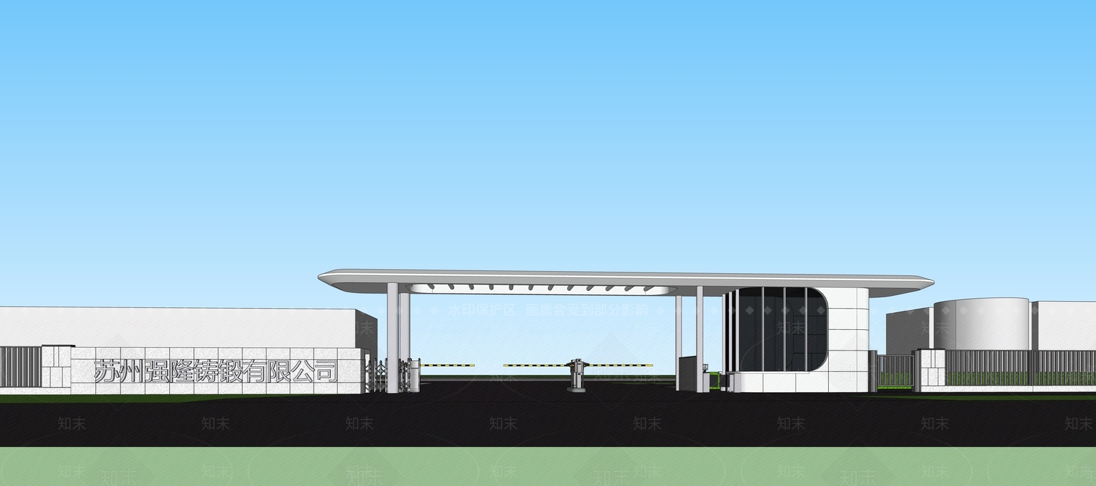 现代主义小公建SU模型下载【ID:1233818607】