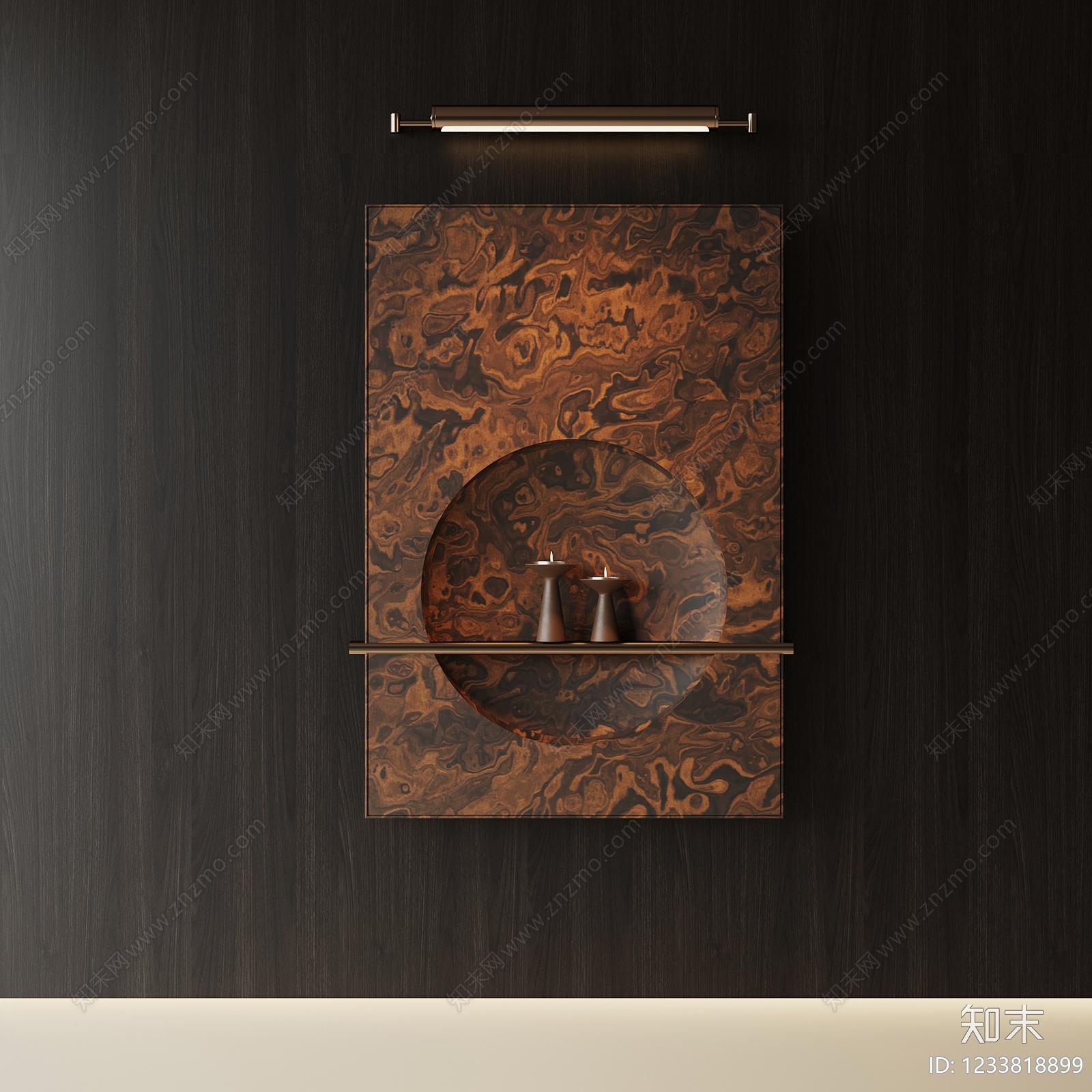 中古风抽象挂画3D模型下载【ID:1233818899】