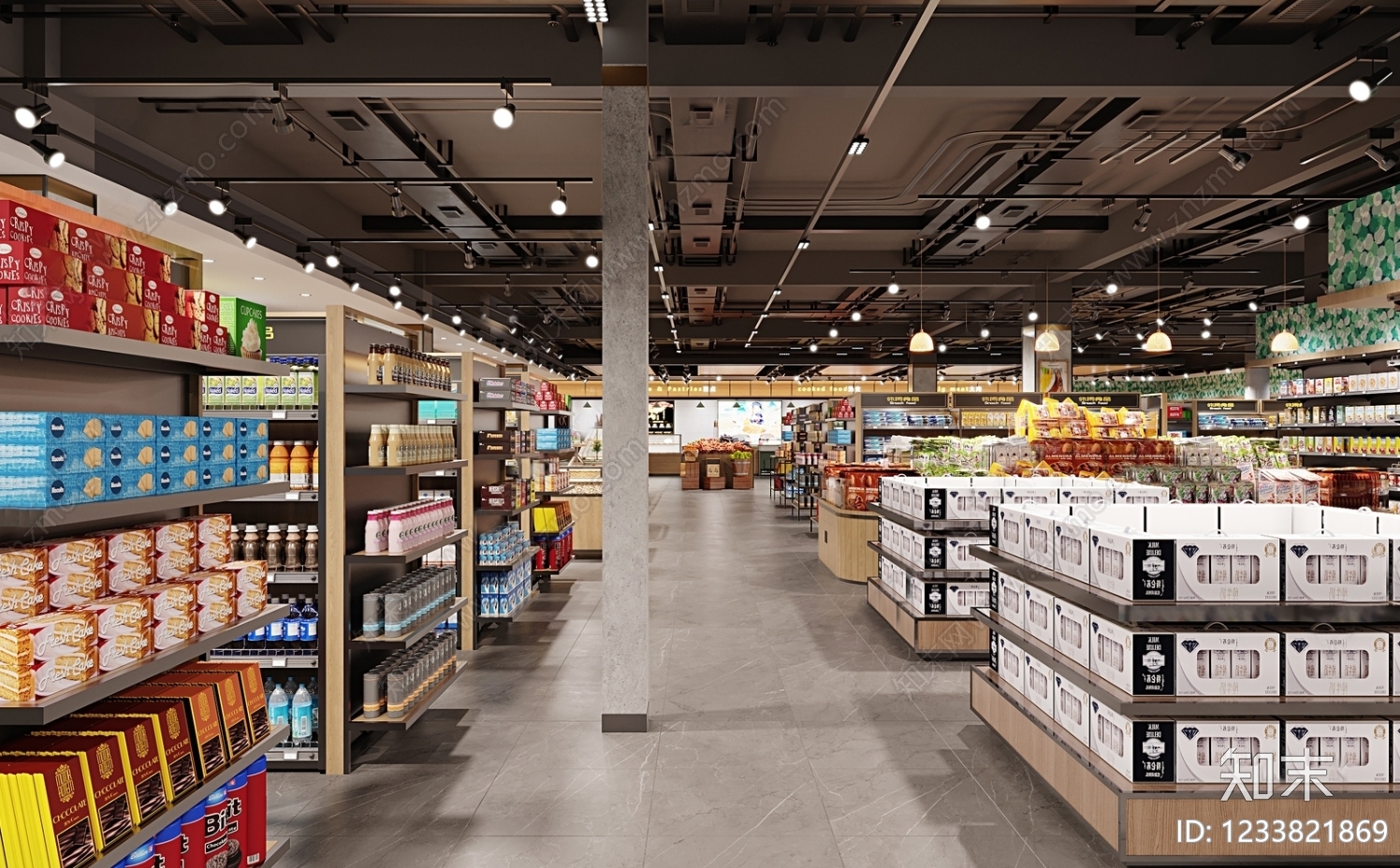 超市cad施工图下载【ID:1233821869】