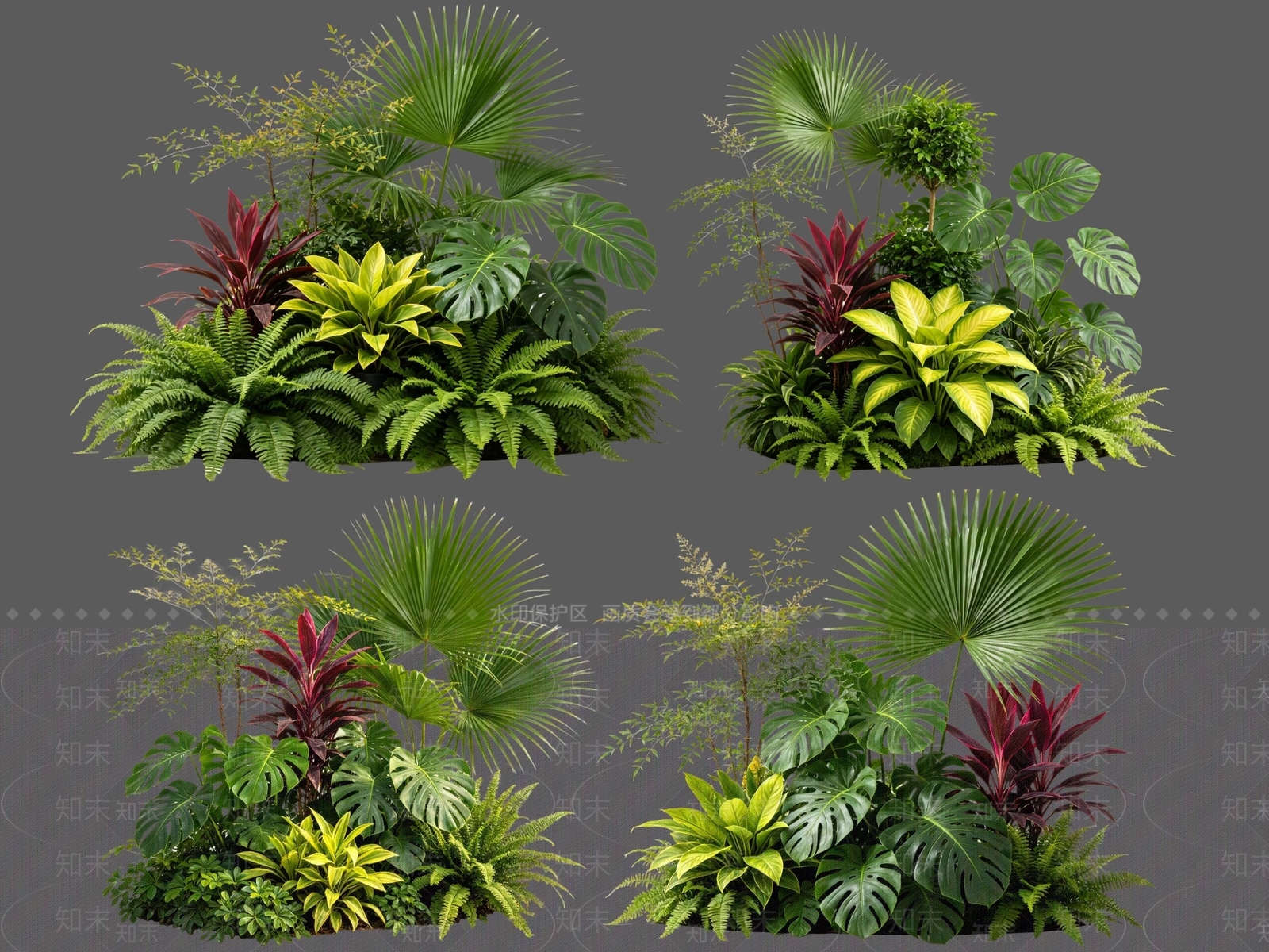 热带景观花境SU模型下载【ID:1233824215】