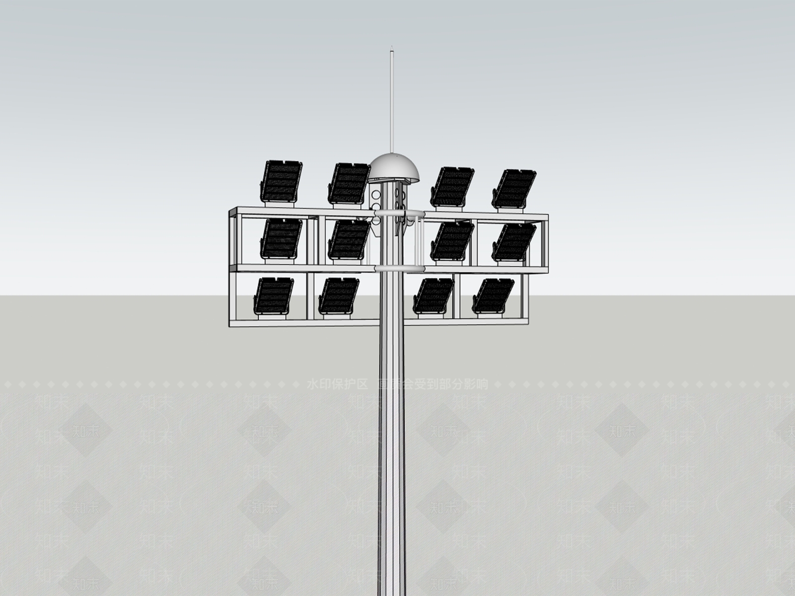 现代景观灯SU模型下载【ID:1233825370】