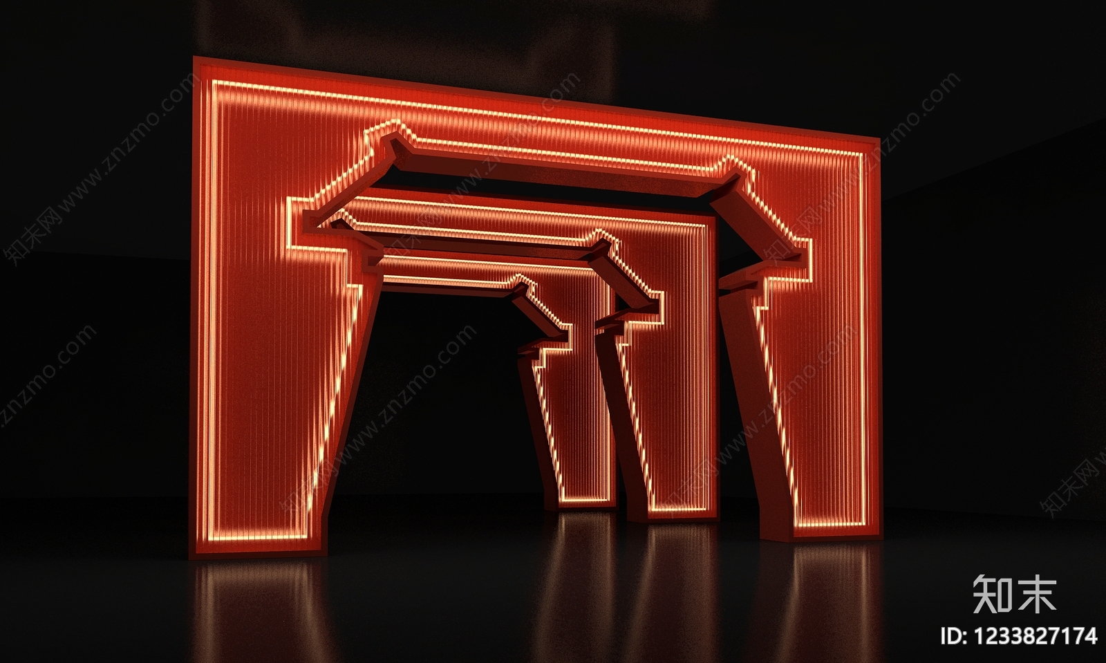 新中式历史展厅3D模型下载【ID:1233827174】