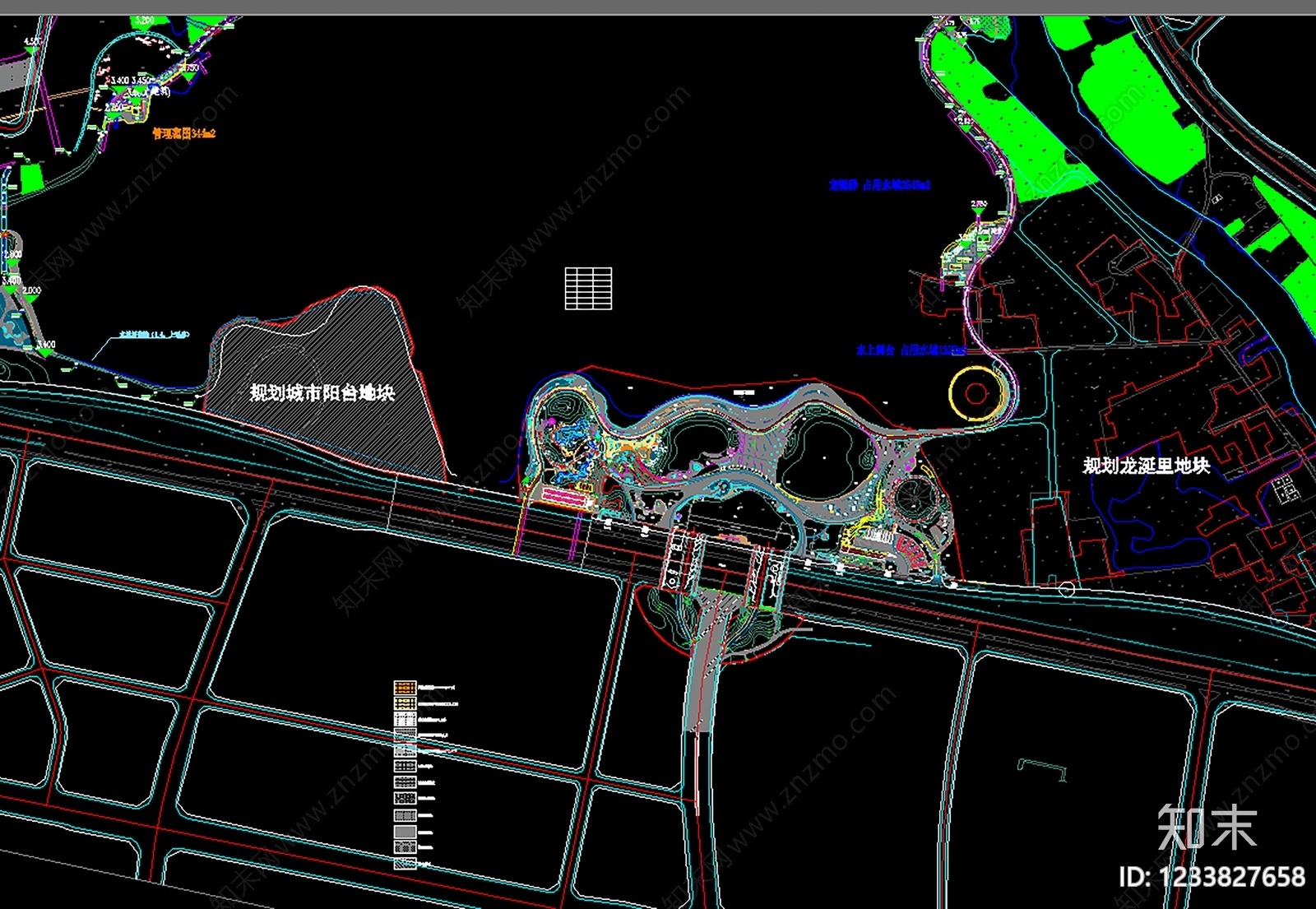 滨水公园cad施工图下载【ID:1233827658】