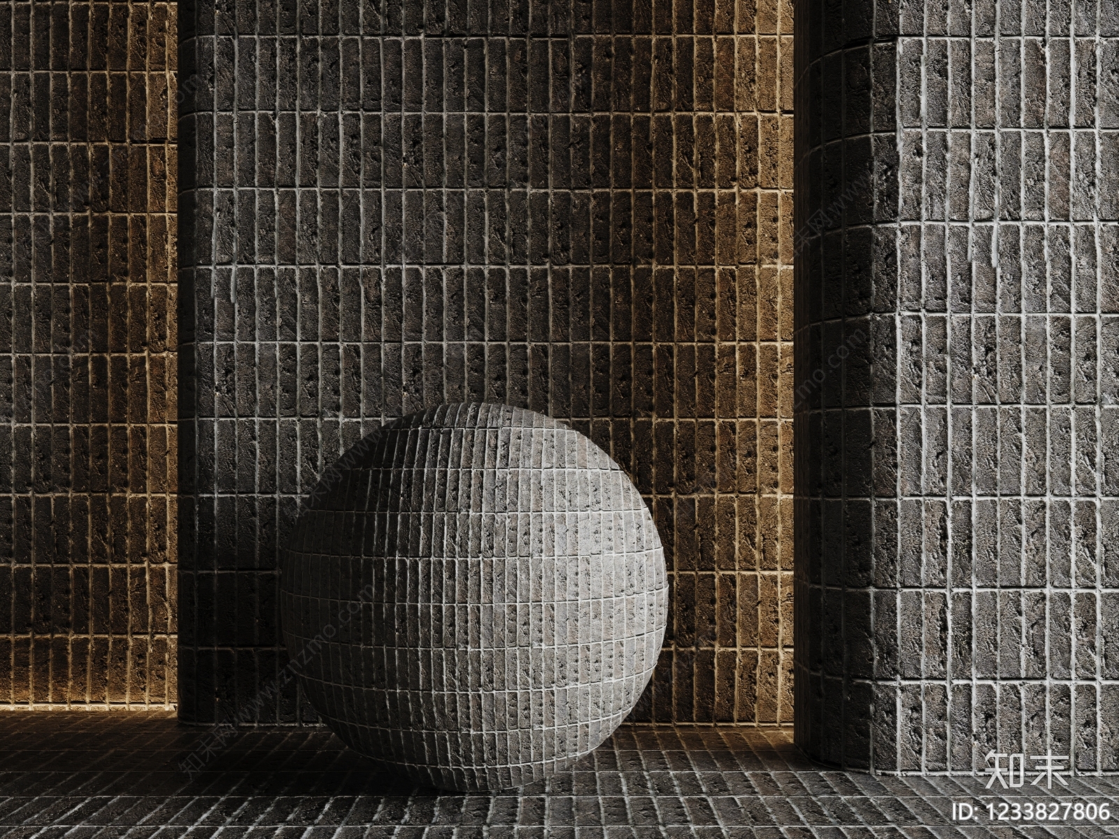 极简砖3D模型下载【ID:1233827806】
