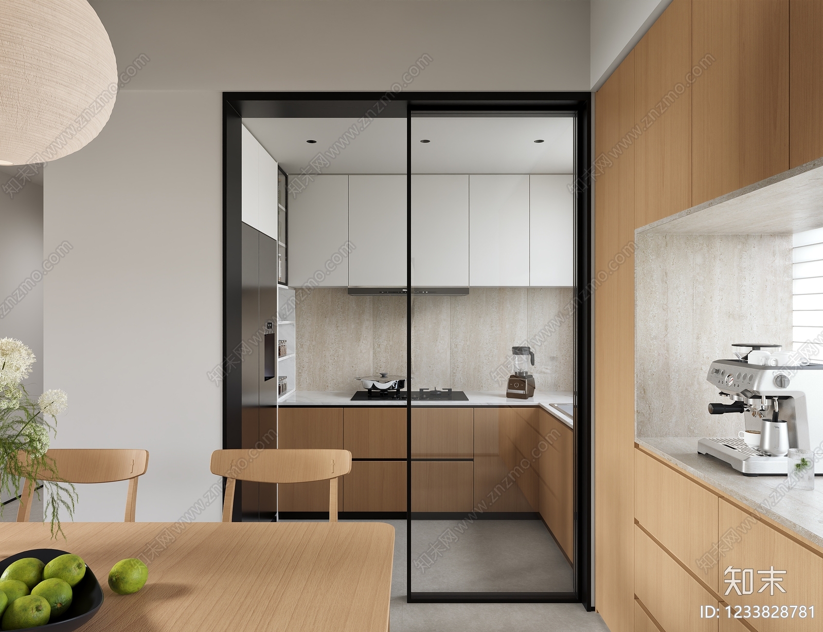 原木风家居餐厅3D模型下载【ID:1233828781】