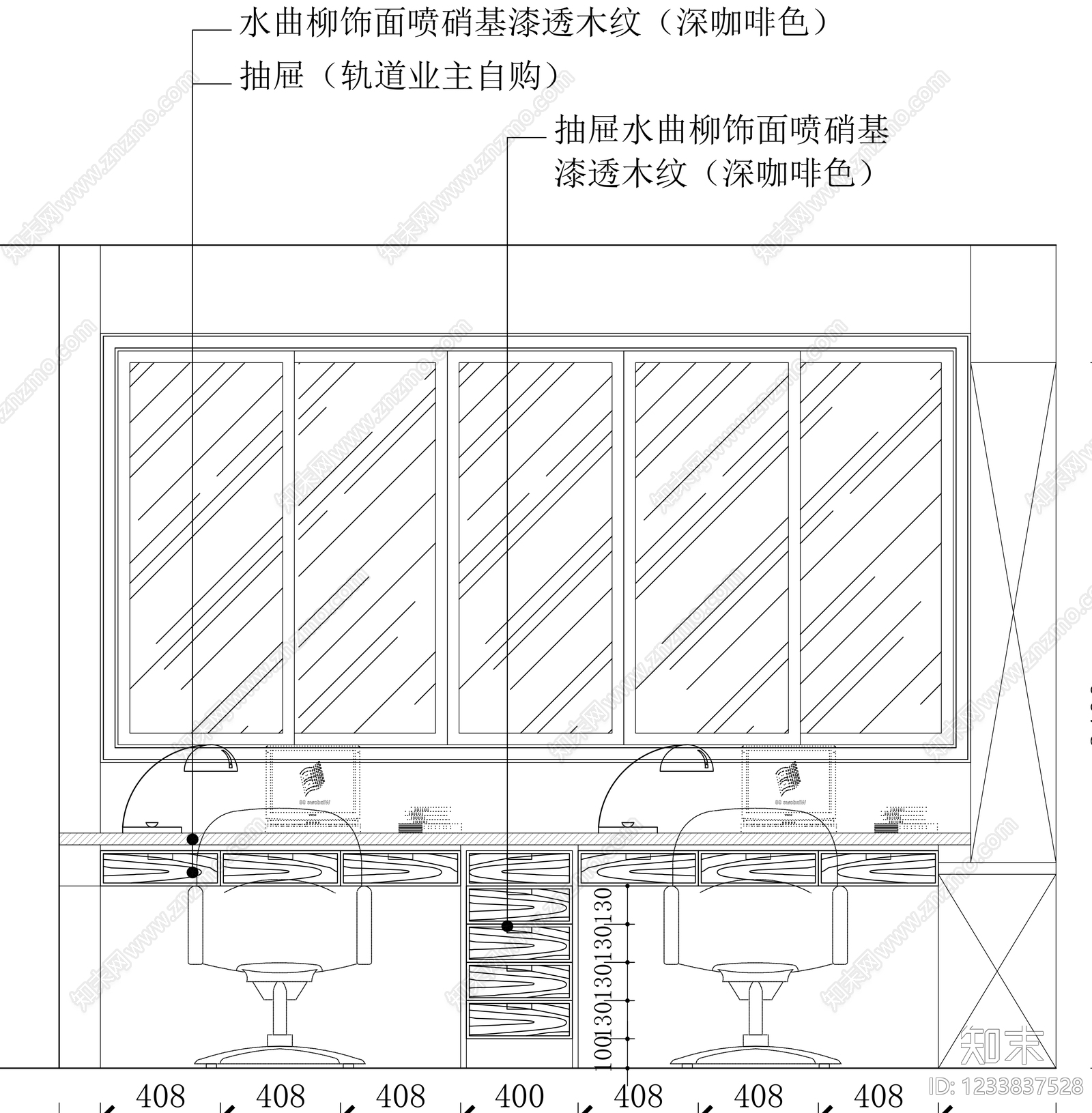 柜子cad施工图下载【ID:1233837528】