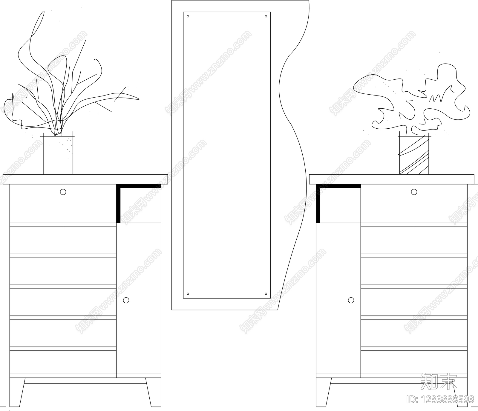 柜子cad施工图下载【ID:1233839593】