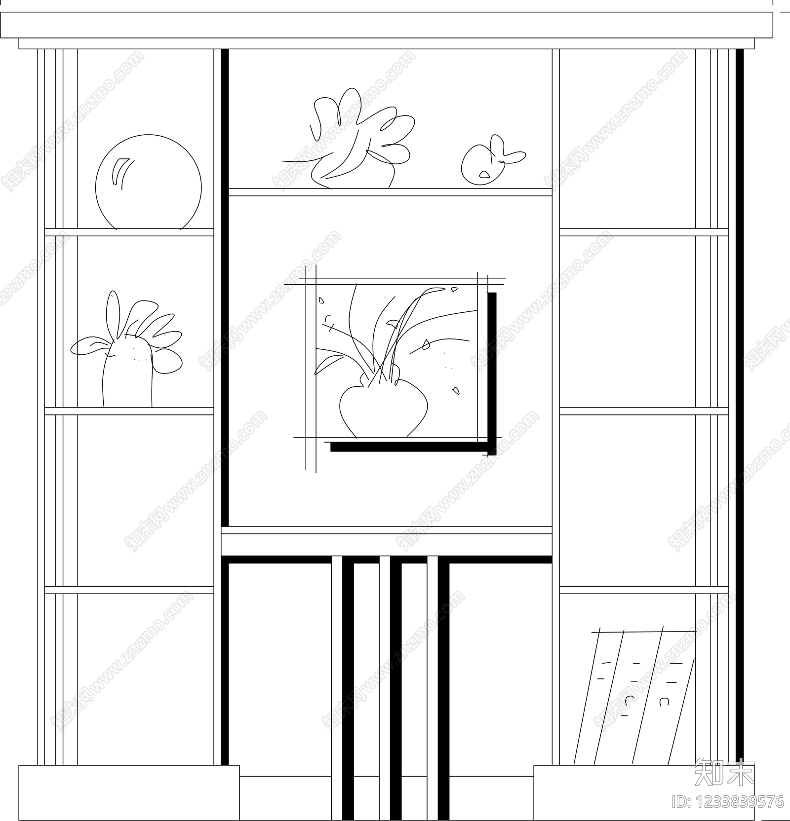 柜子cad施工图下载【ID:1233839576】