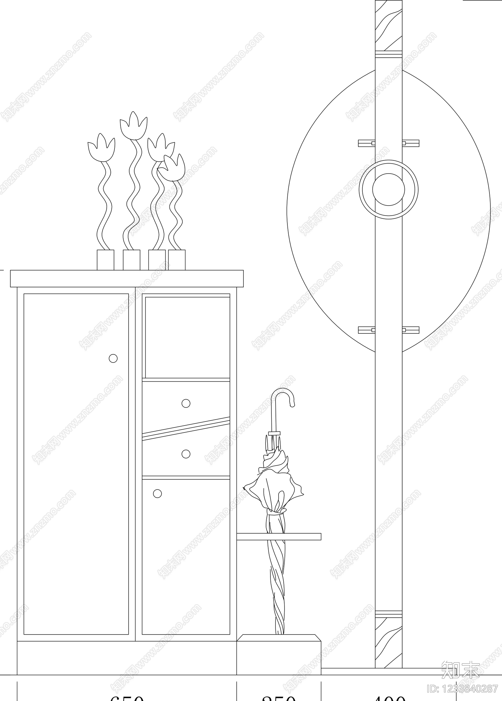 柜子cad施工图下载【ID:1233840287】