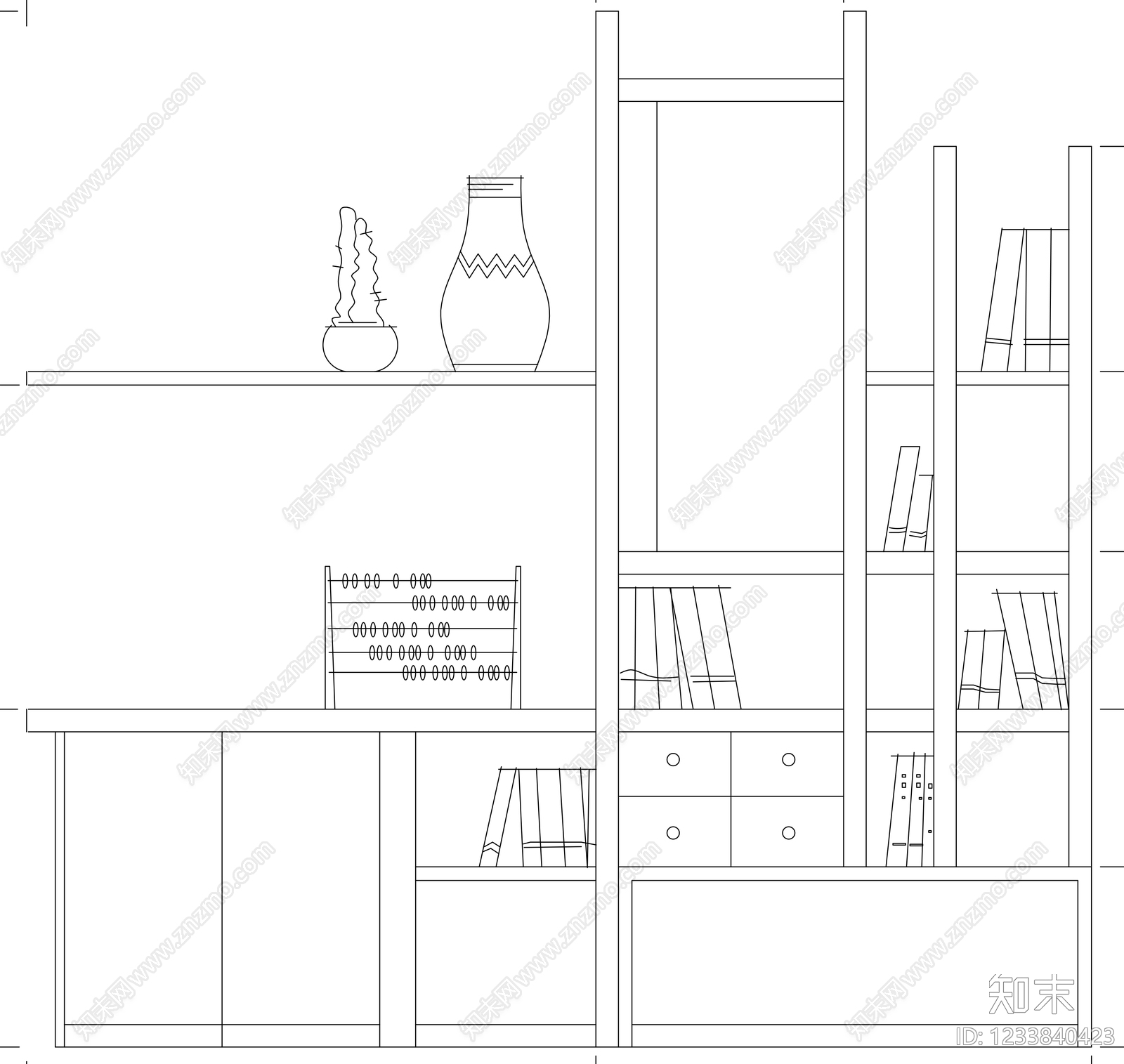 柜子cad施工图下载【ID:1233840423】