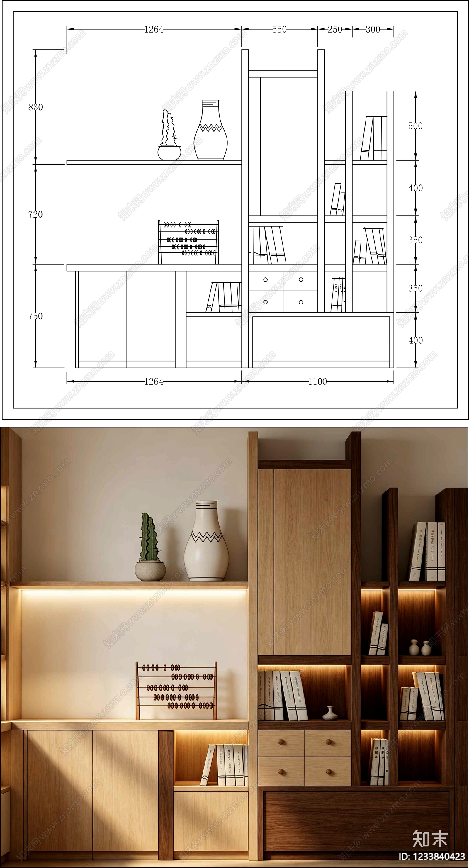 柜子cad施工图下载【ID:1233840423】