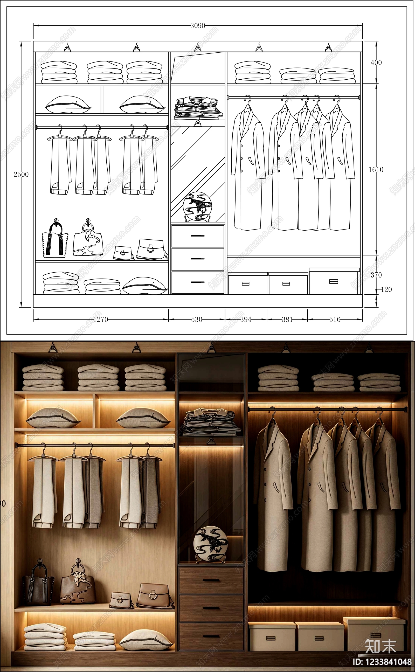 柜子cad施工图下载【ID:1233841048】