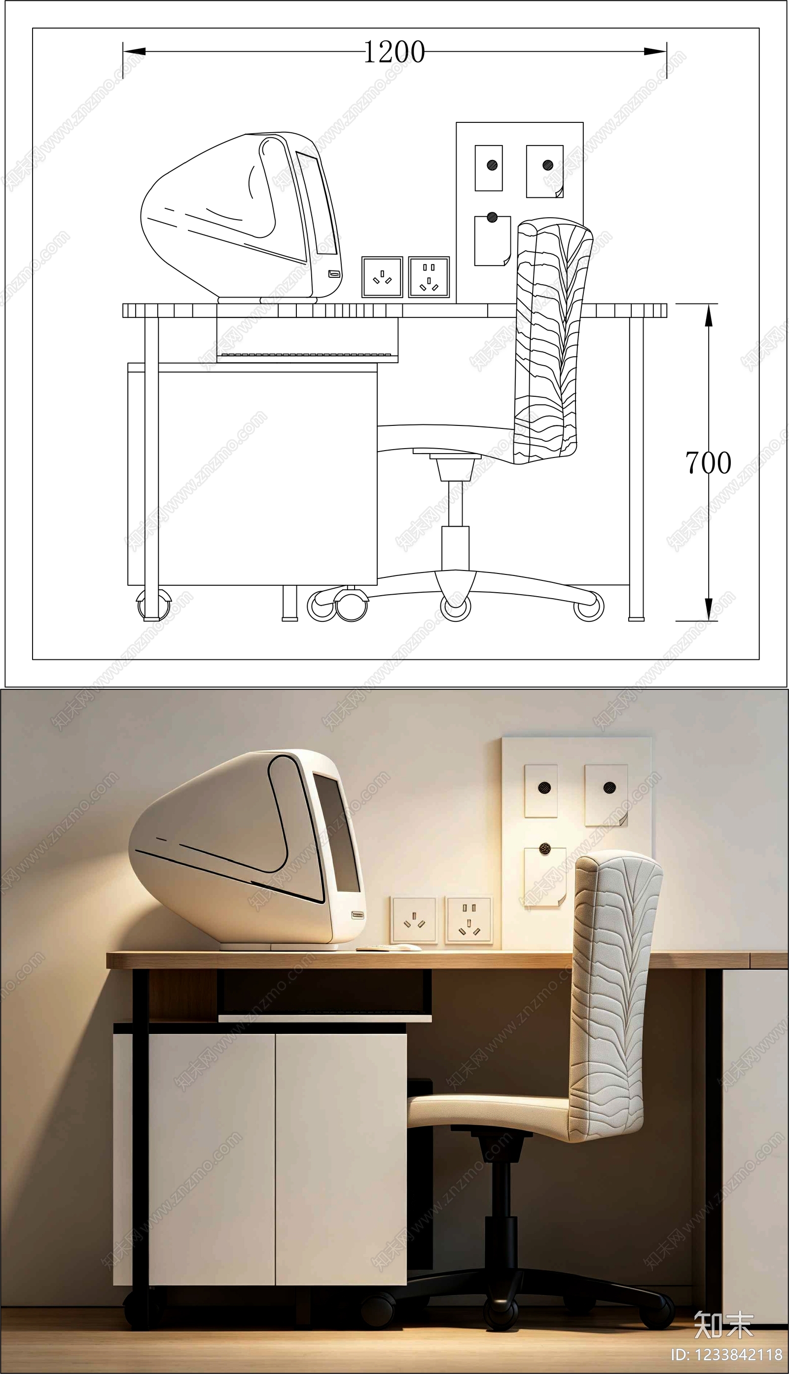 桌椅cad施工图下载【ID:1233842118】