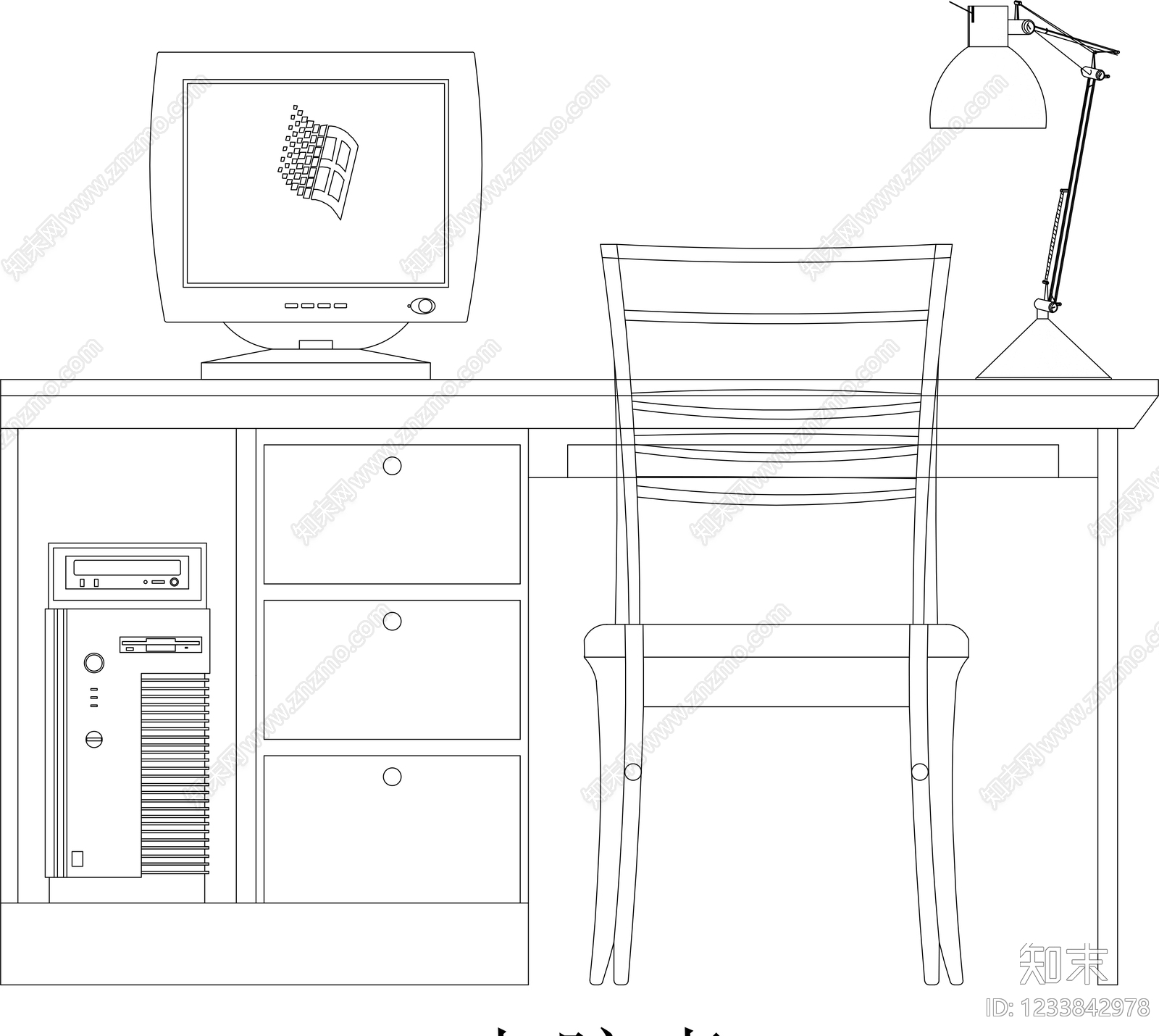 桌椅cad施工图下载【ID:1233842978】