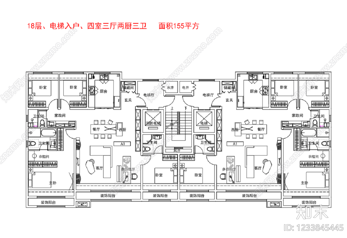 四居CAD图纸