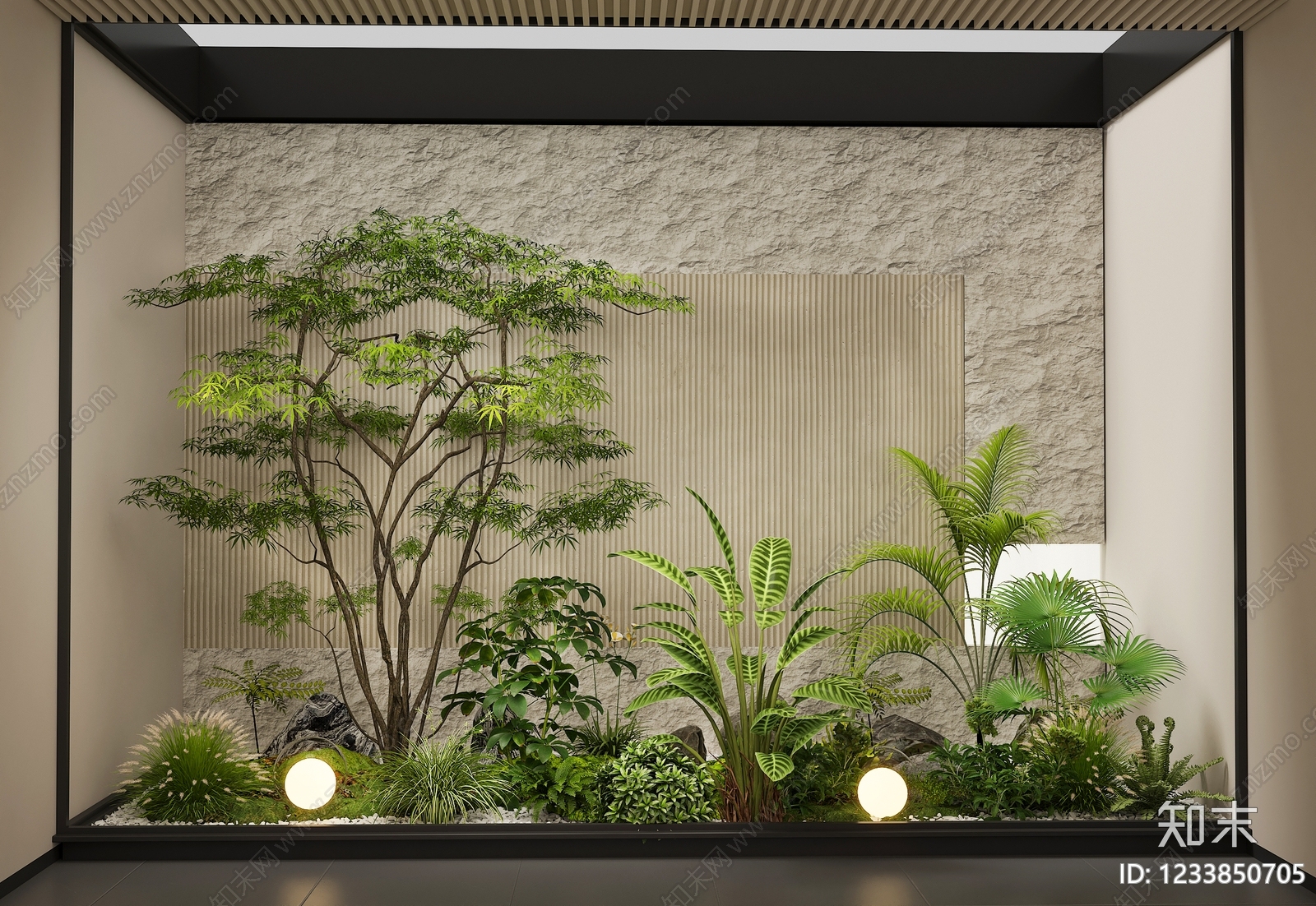 禅意花境3D模型下载【ID:1233850705】