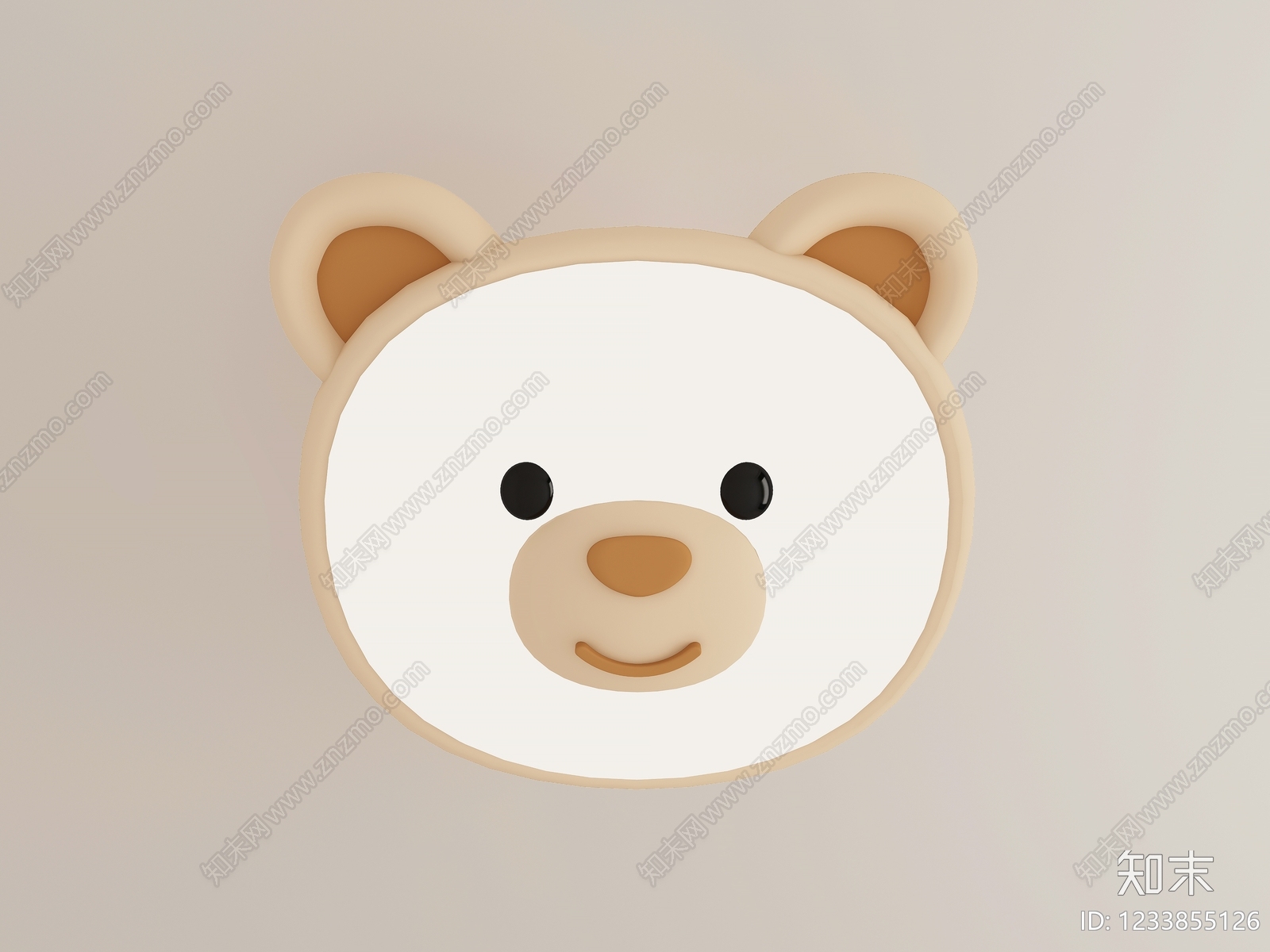 奶油风吸顶灯3D模型下载【ID:1233855126】