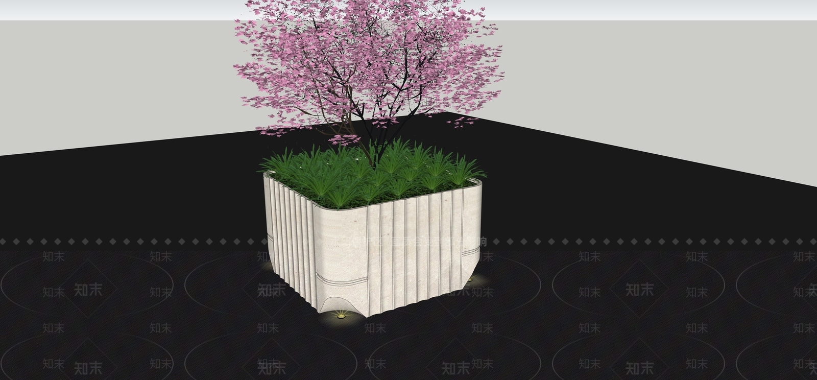 现代简约花钵花器SU模型下载【ID:1233857489】