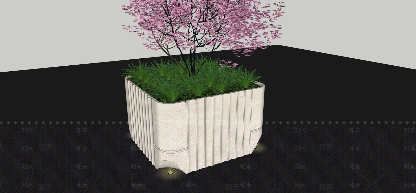 现代简约花钵花器SU模型下载【ID:1233857489】