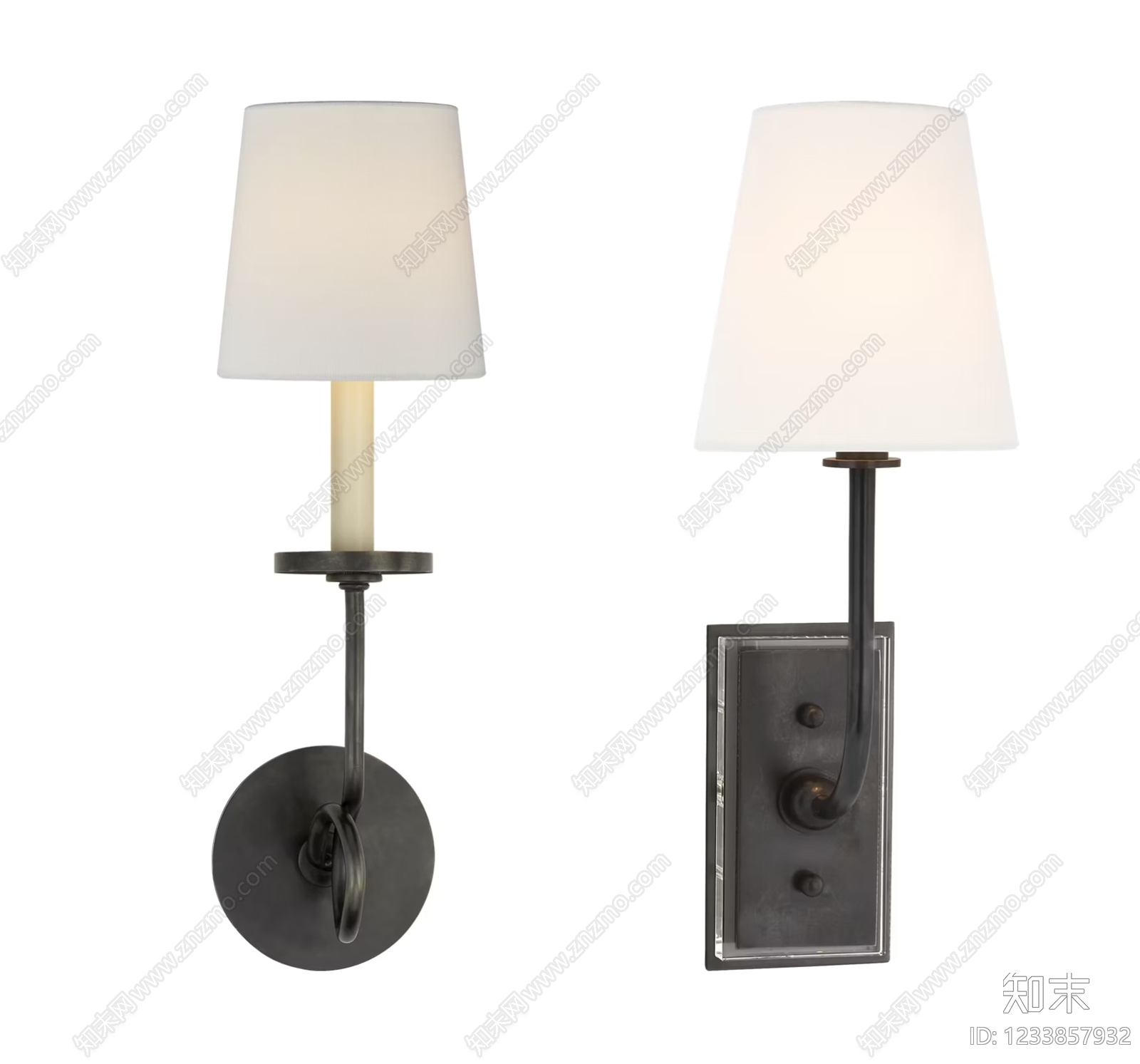 美式墙面壁灯SU模型下载【ID:1233857932】
