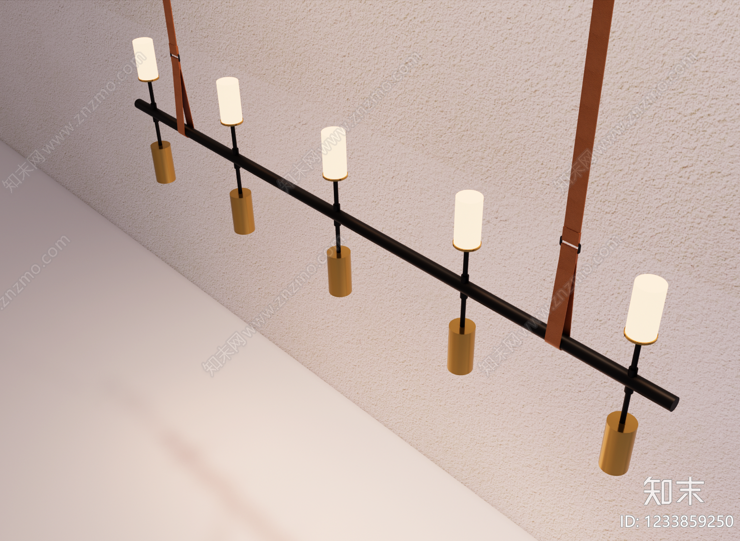 轻奢长条吊灯3D模型下载【ID:1233859250】