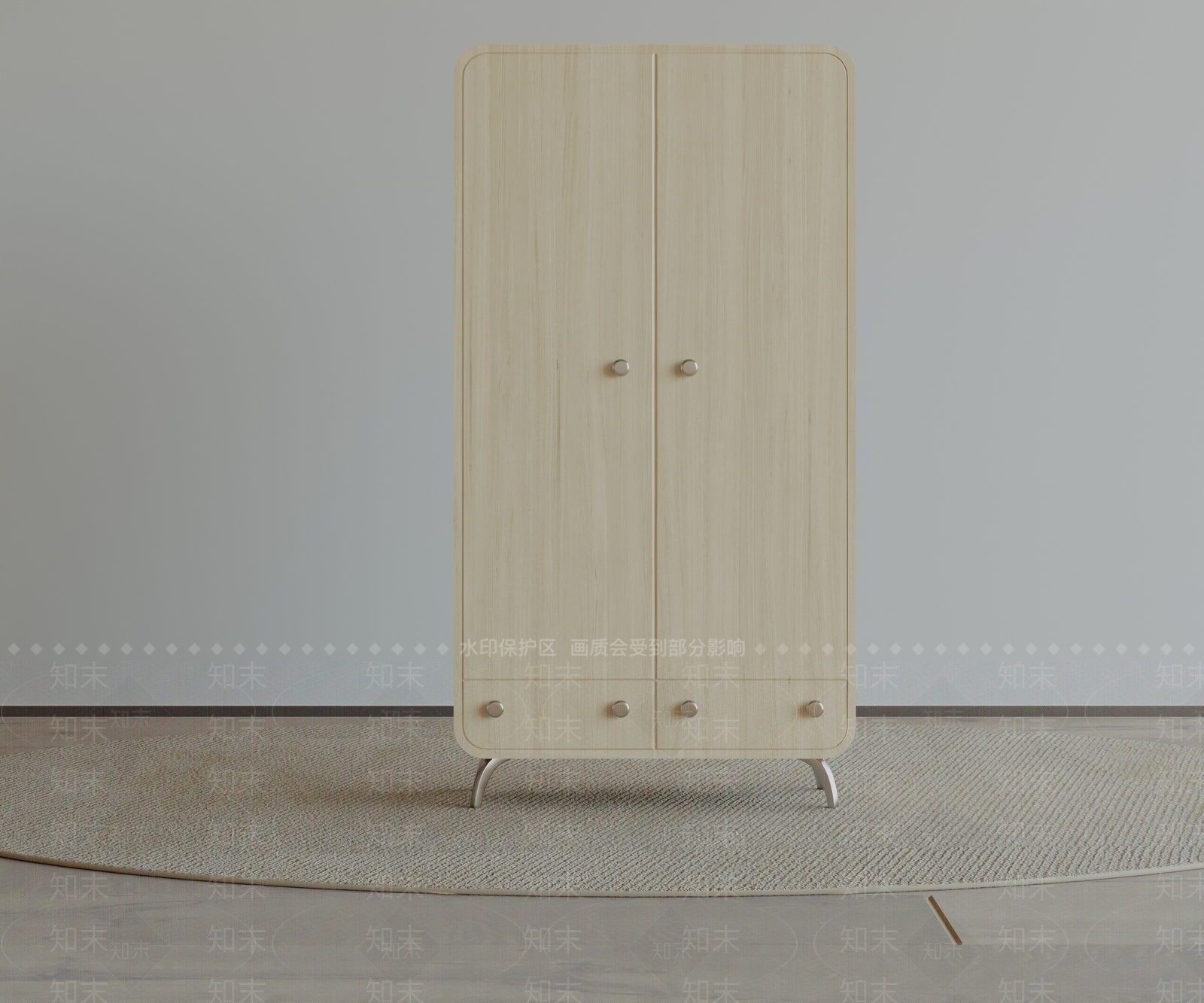 原木风衣柜3D模型下载【ID:1233859740】