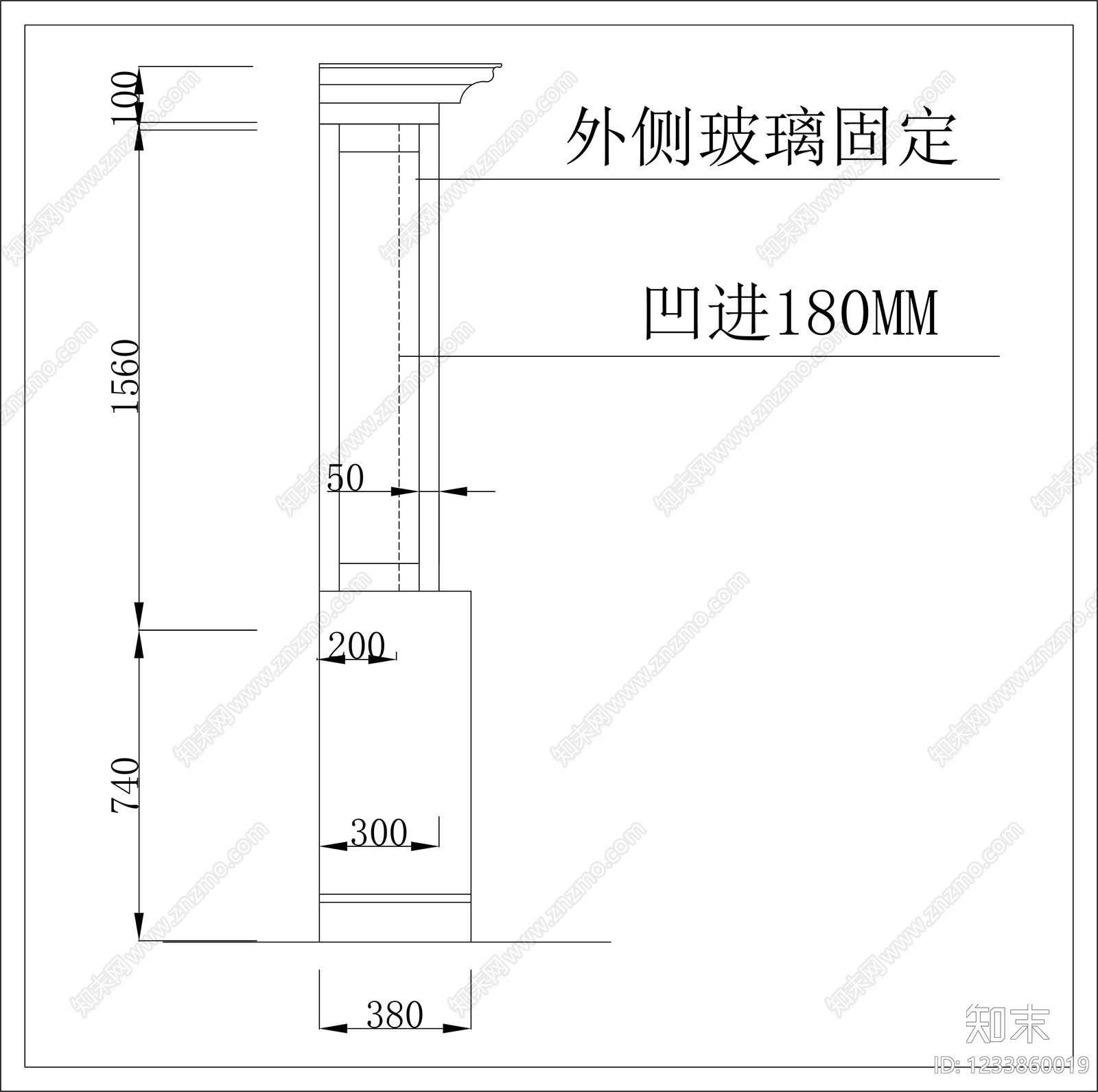 柜子cad施工图下载【ID:1233860019】