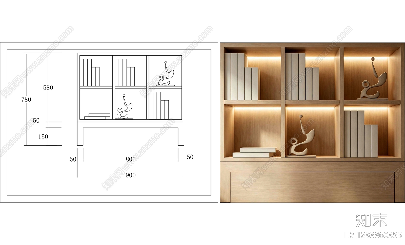 柜子cad施工图下载【ID:1233860355】