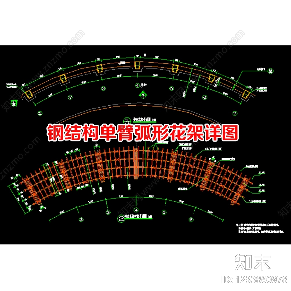 廊架CAD图纸