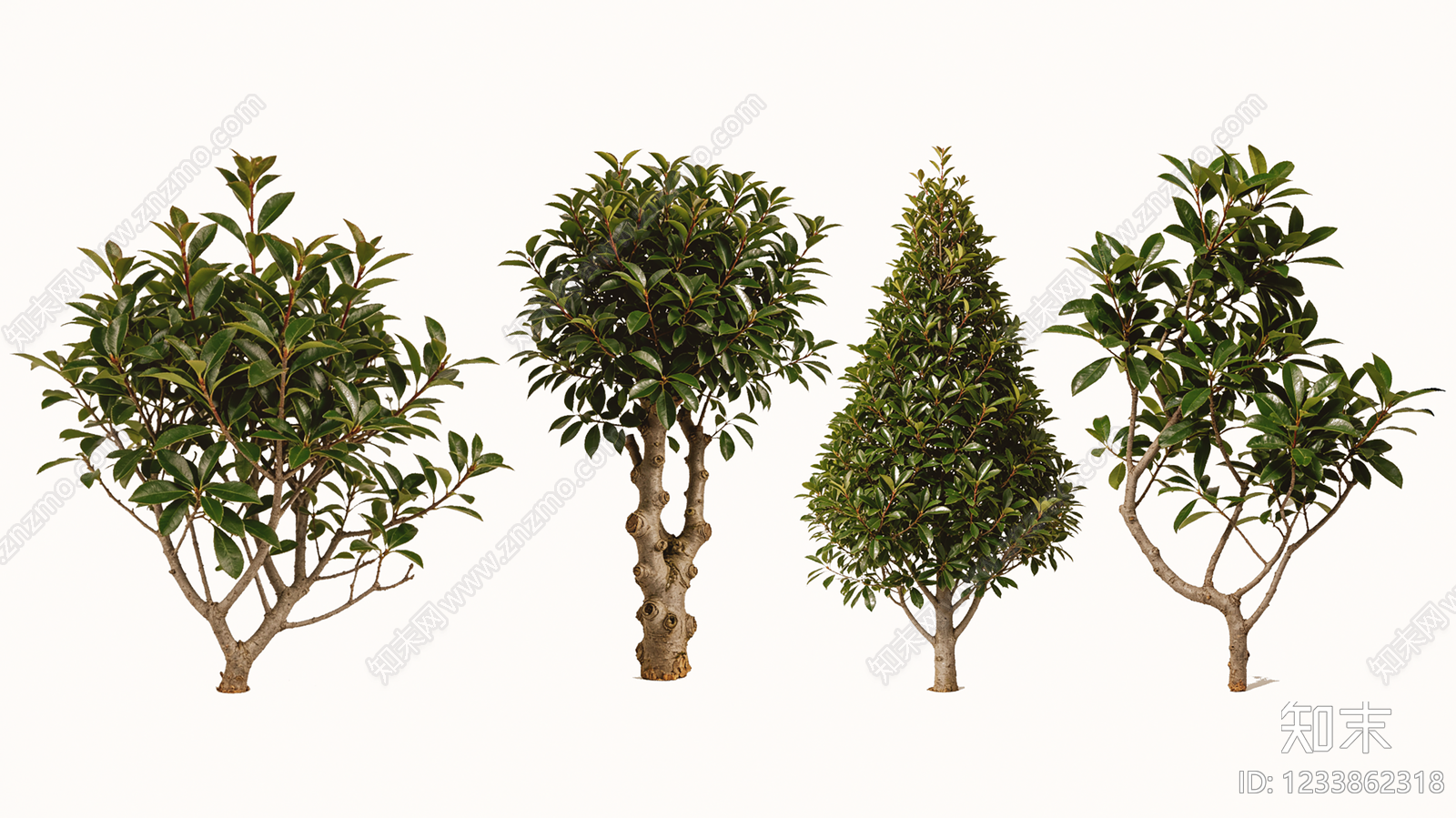 新中式景观灌木SU模型下载【ID:1233862318】