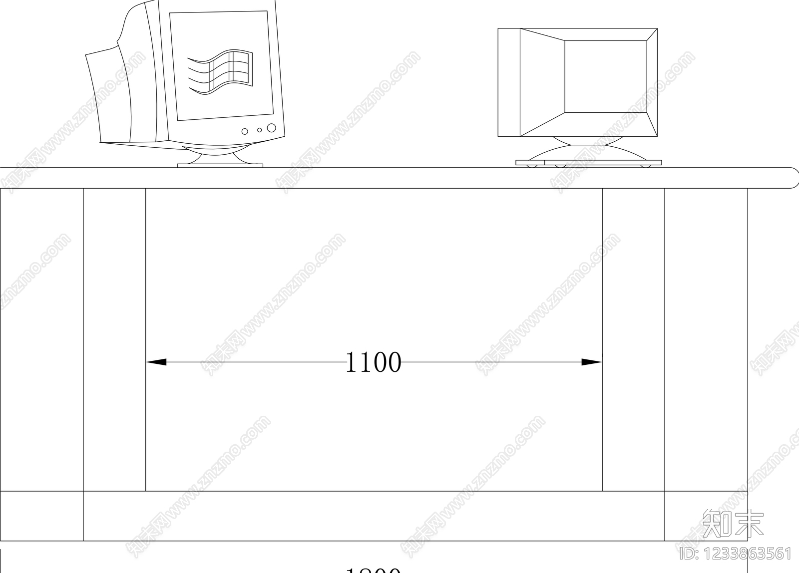 桌椅cad施工图下载【ID:1233863561】