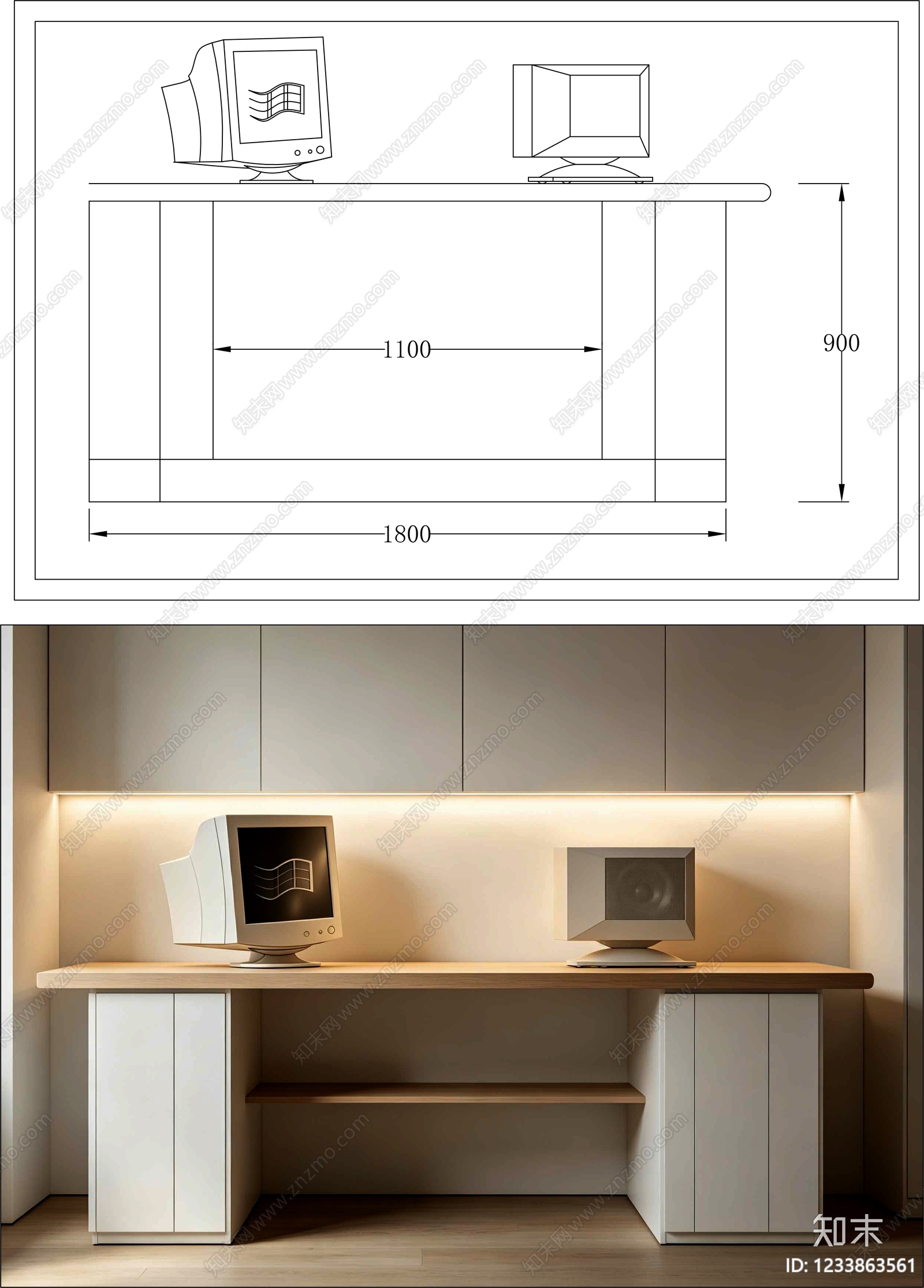 桌椅cad施工图下载【ID:1233863561】