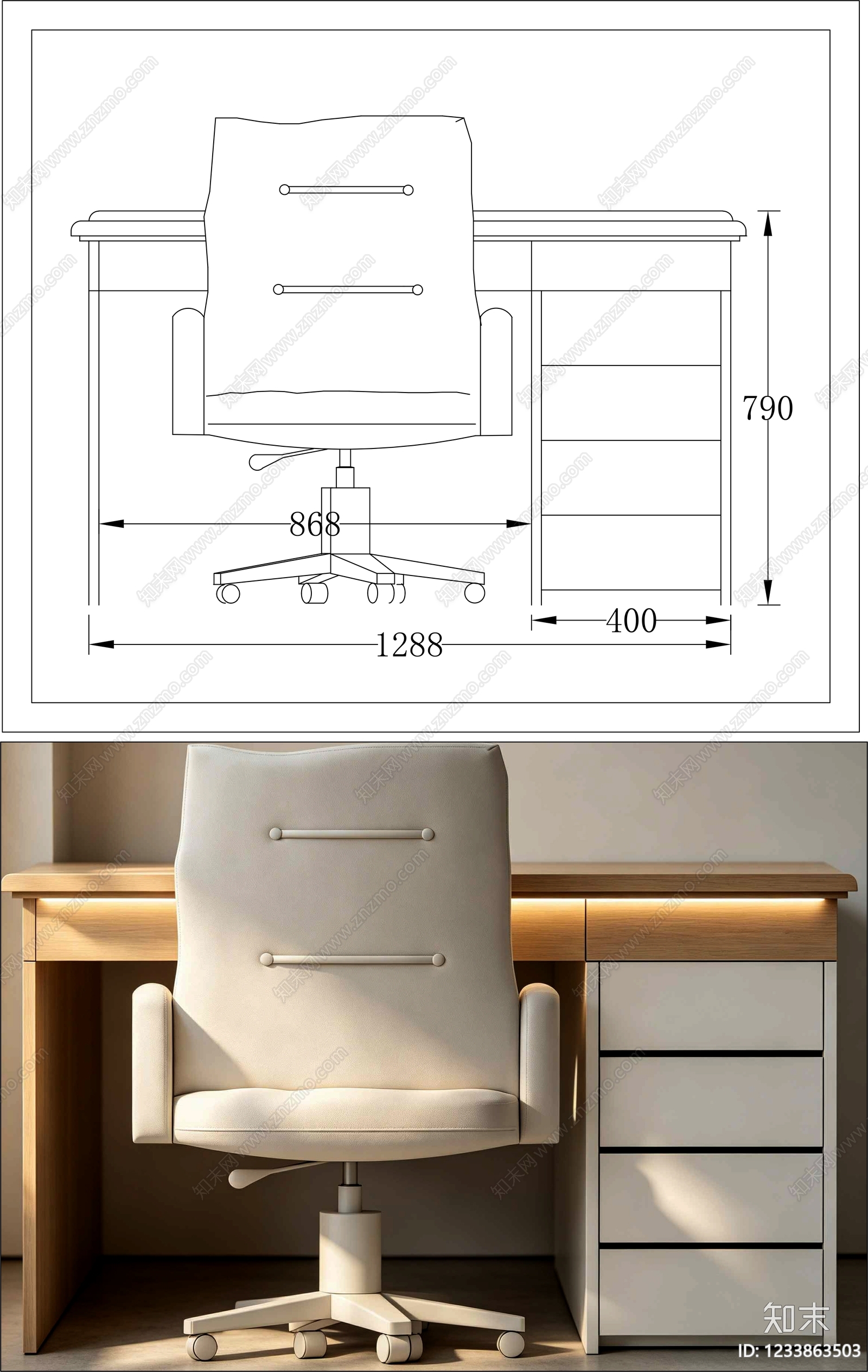 桌椅cad施工图下载【ID:1233863503】