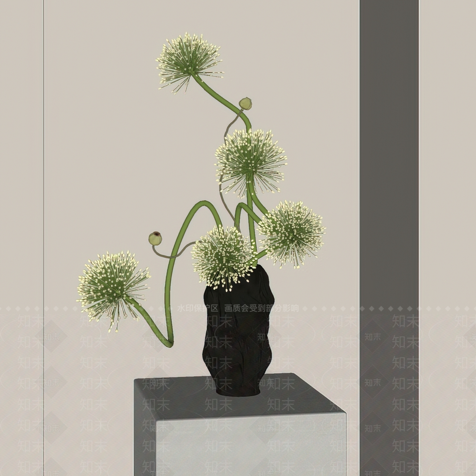 侘寂花艺SU模型下载【ID:1233865170】