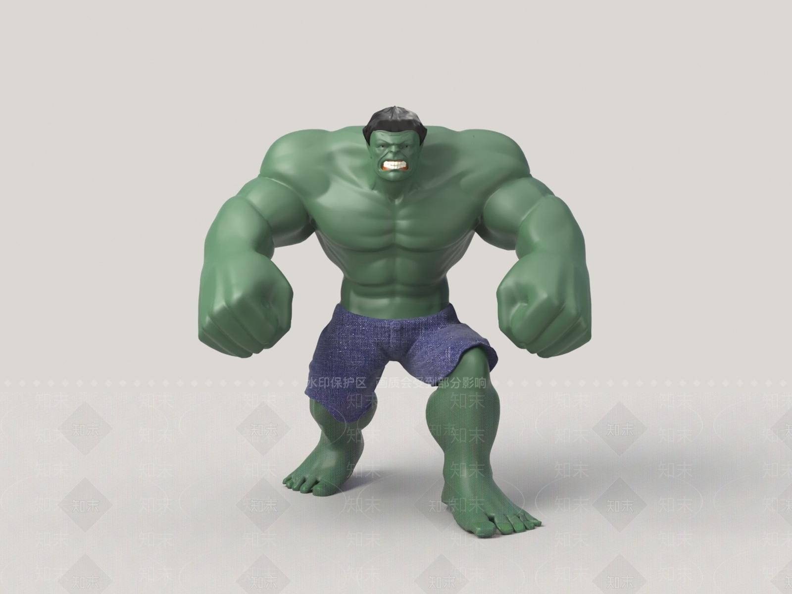 波普虚拟人物3D模型渲染效果图