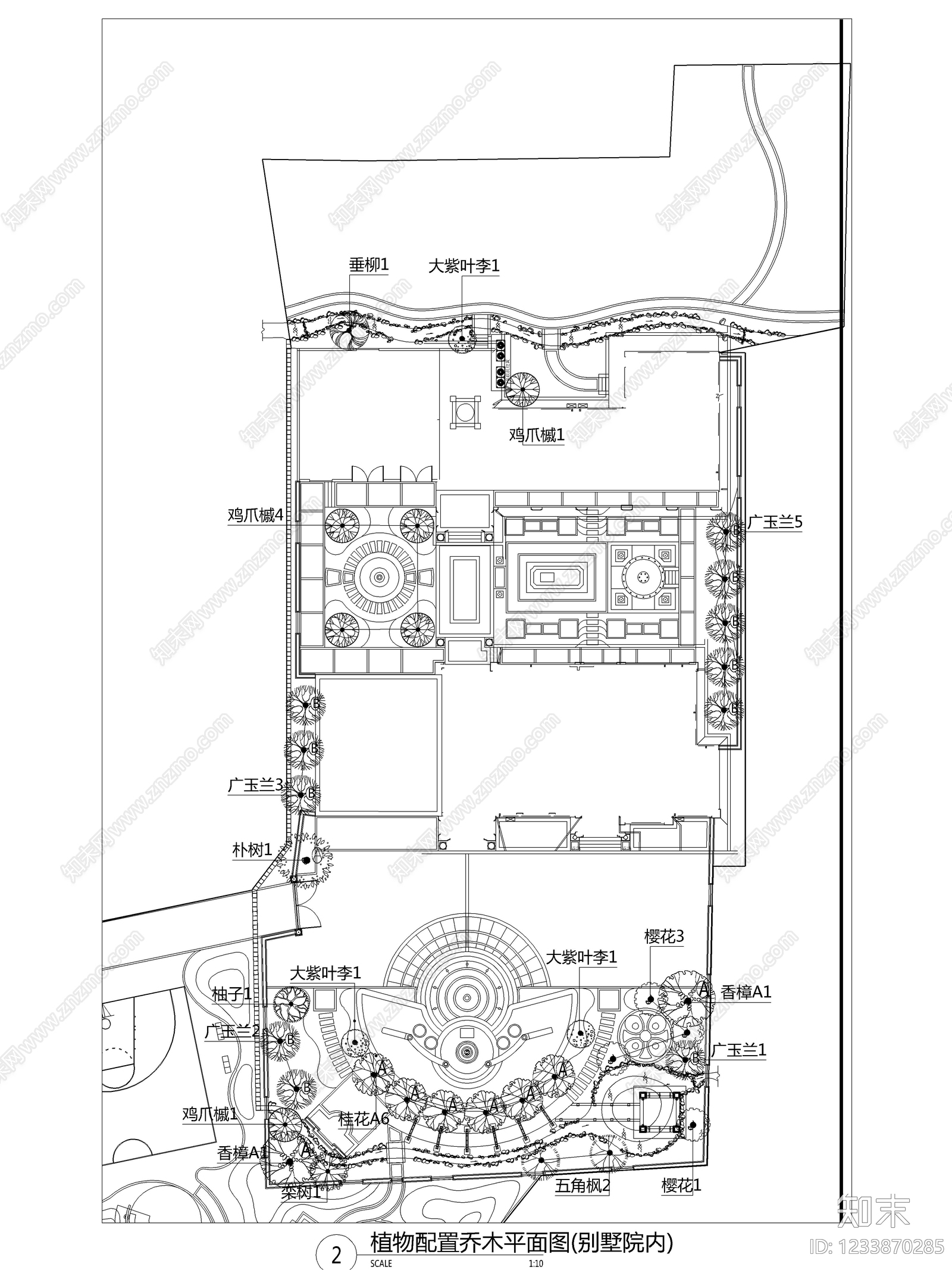 庭院cad施工图下载【ID:1233870285】