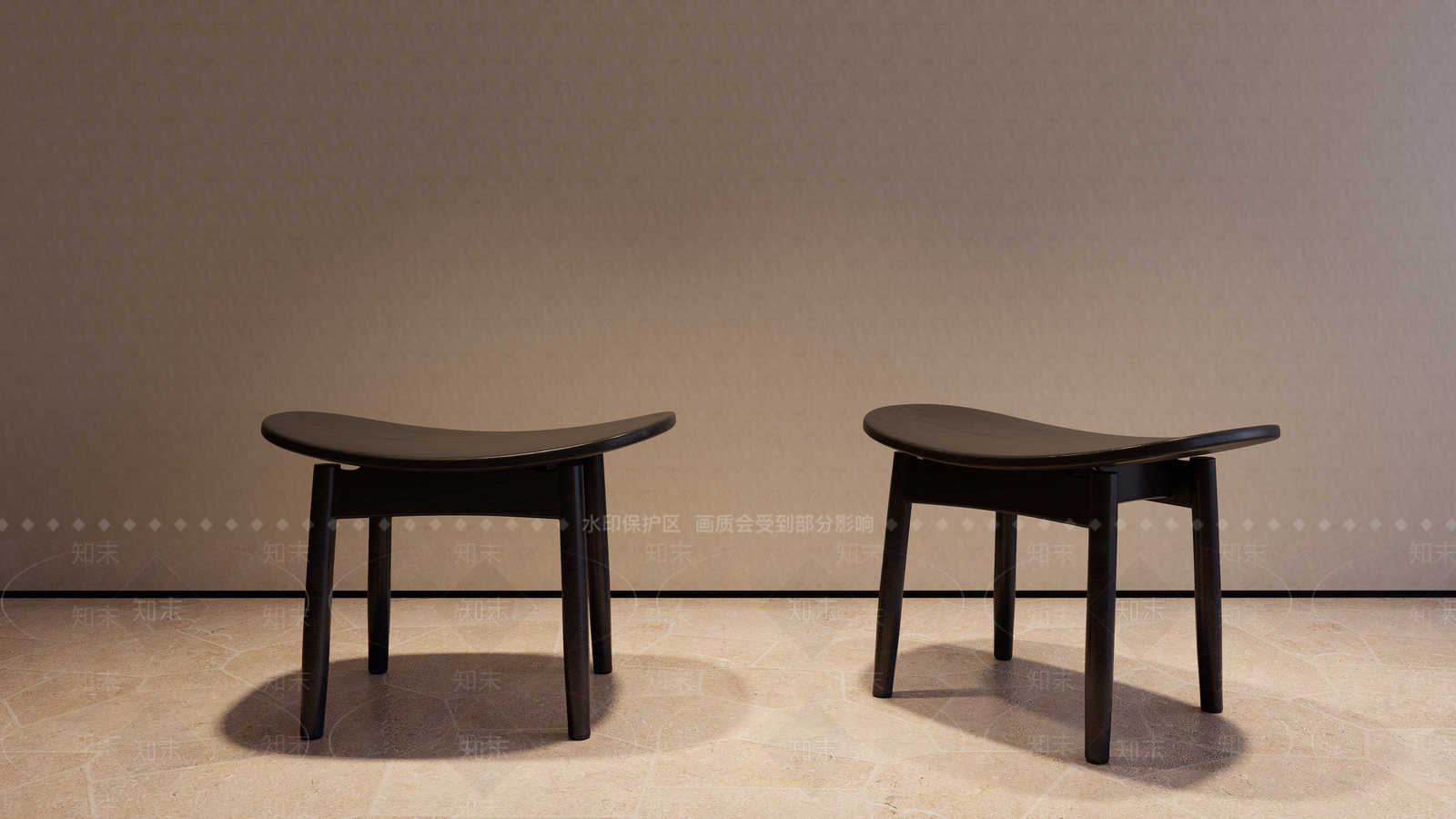 日式其他凳子SU模型下载【ID:1233870427】