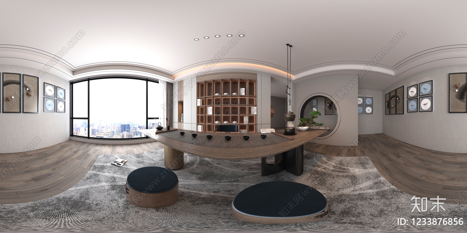 中式室内HDR贴图下载【ID:1233876856】