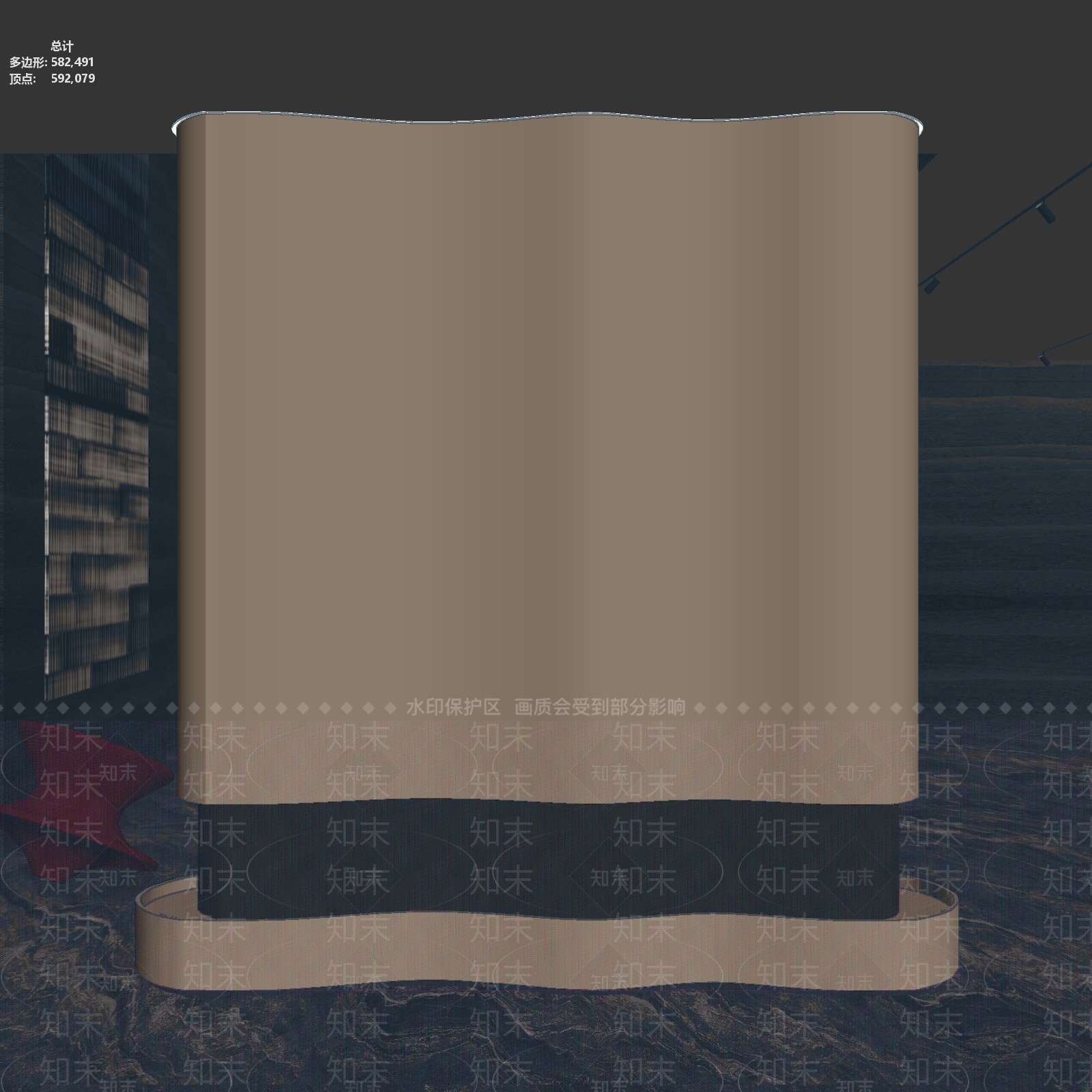 轻奢玄关背景墙3D模型下载【ID:1233880179】