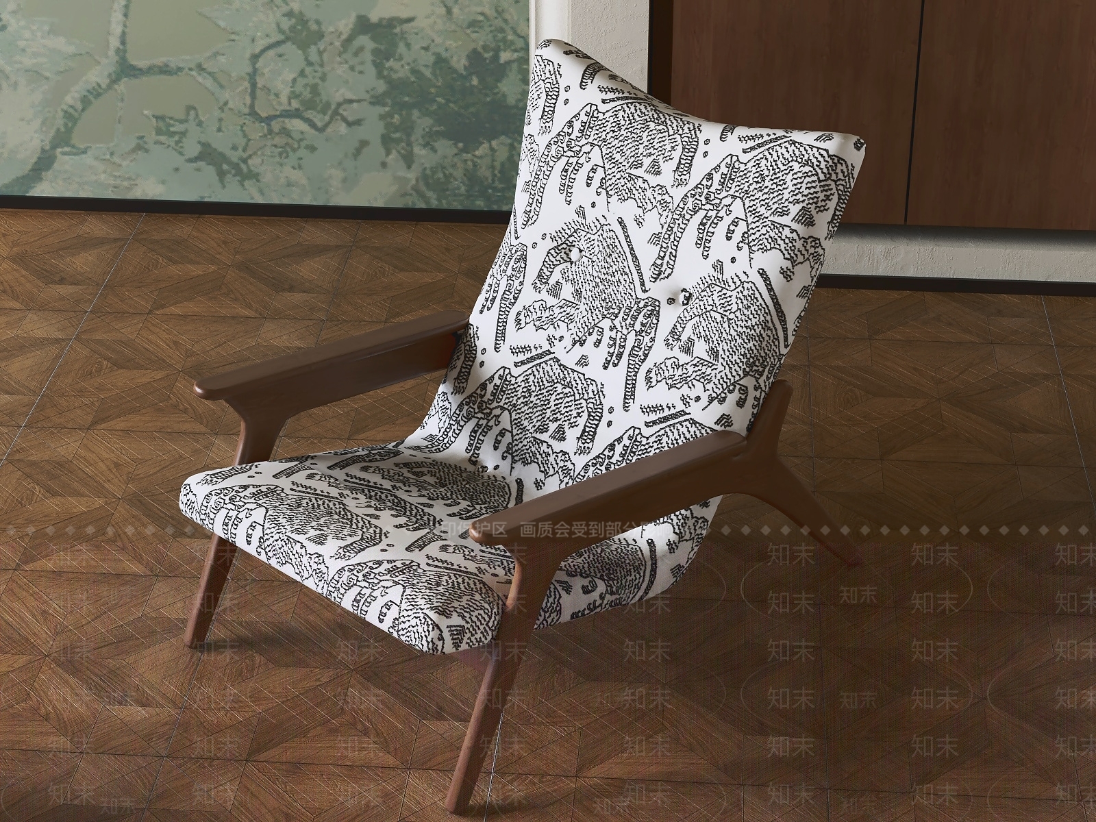 中古风休闲椅3D模型下载【ID:1233882012】