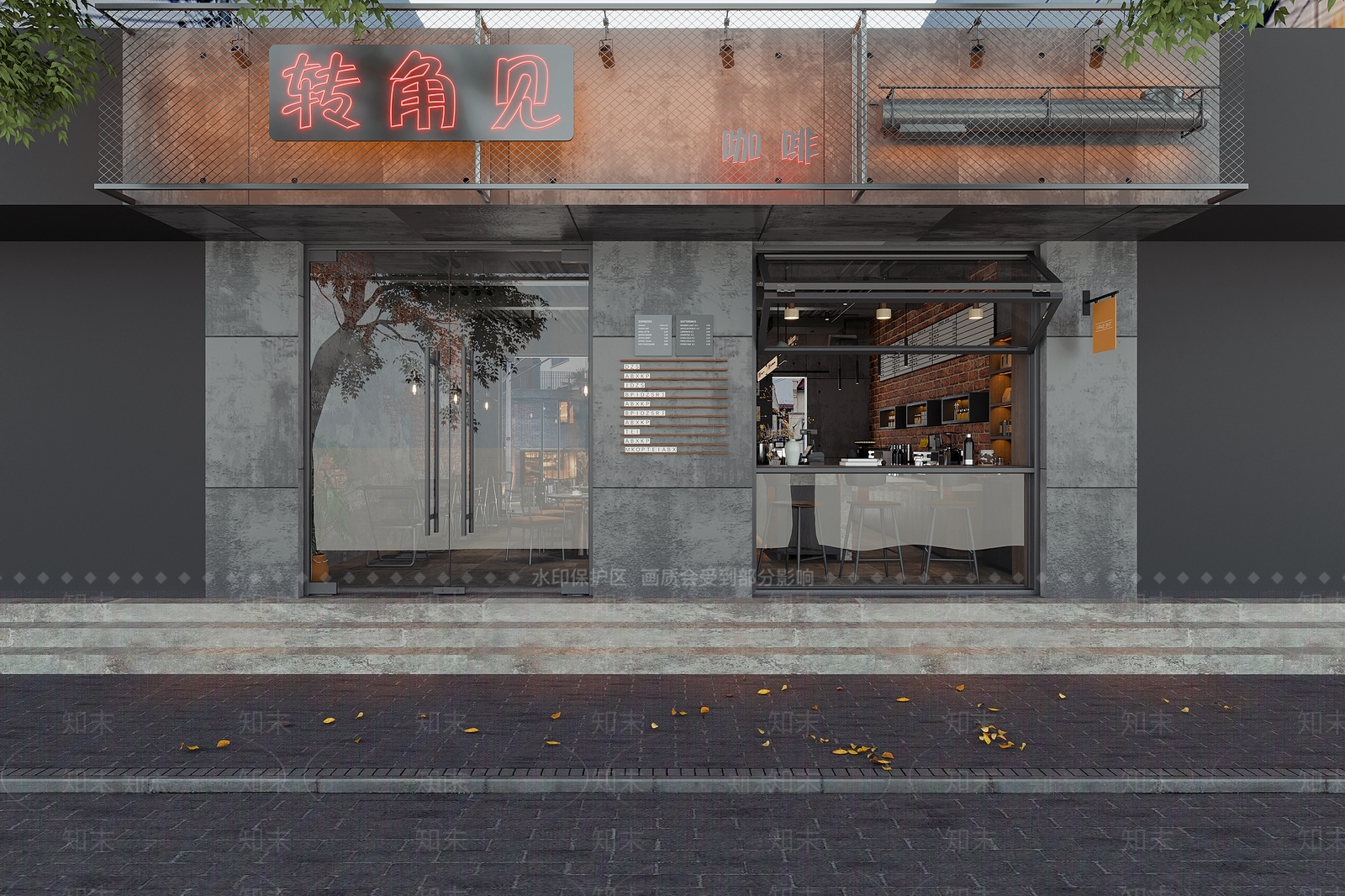 工业风咖啡厅3D模型下载【ID:1233882788】